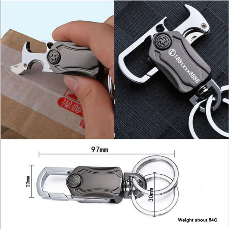 Multifunctional 360 Rotating Car Keychain - Image 3