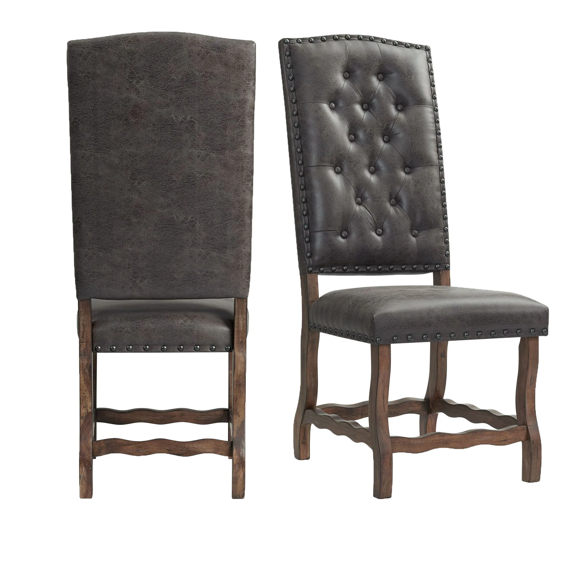Gramercy - Tufted Tall Back Side Chair (Set of 2) - Chocolate - Image 1