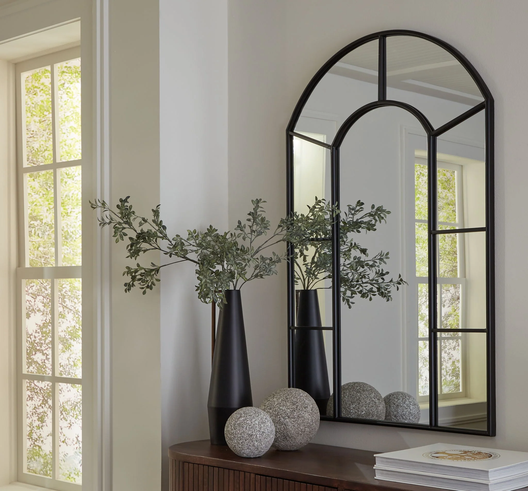 Evengton - Accent Mirror - Black - Image 2
