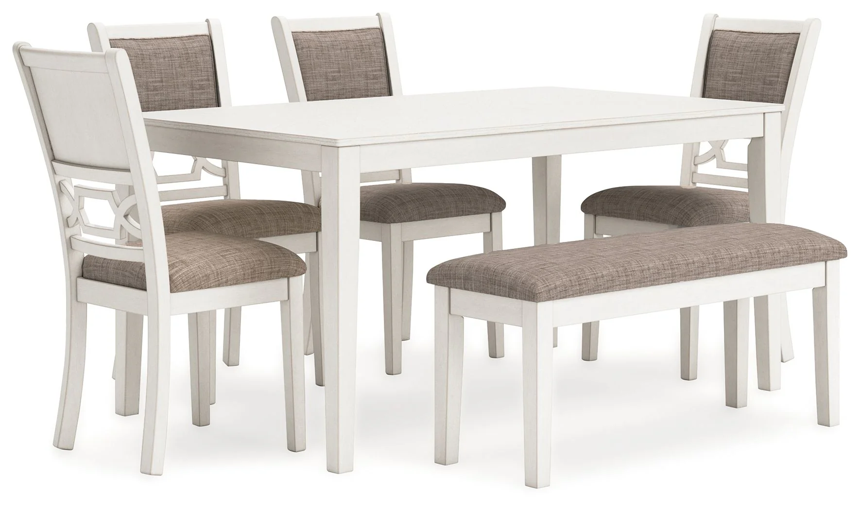 Erinberg – Dining Room Table Set (Set of 6) – Antique White
