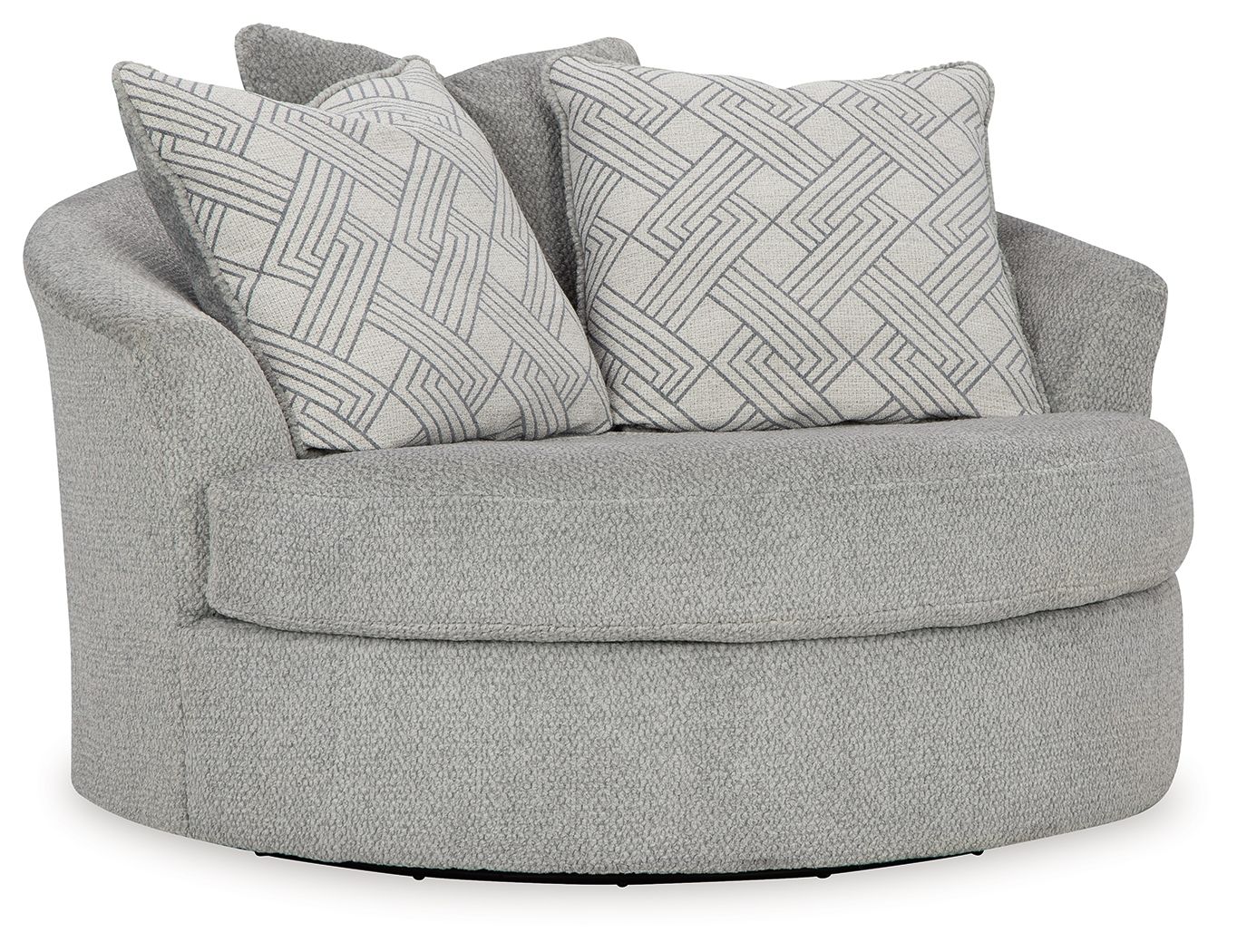 Casselbury – Oversized Swivel Accent Chair – Cement