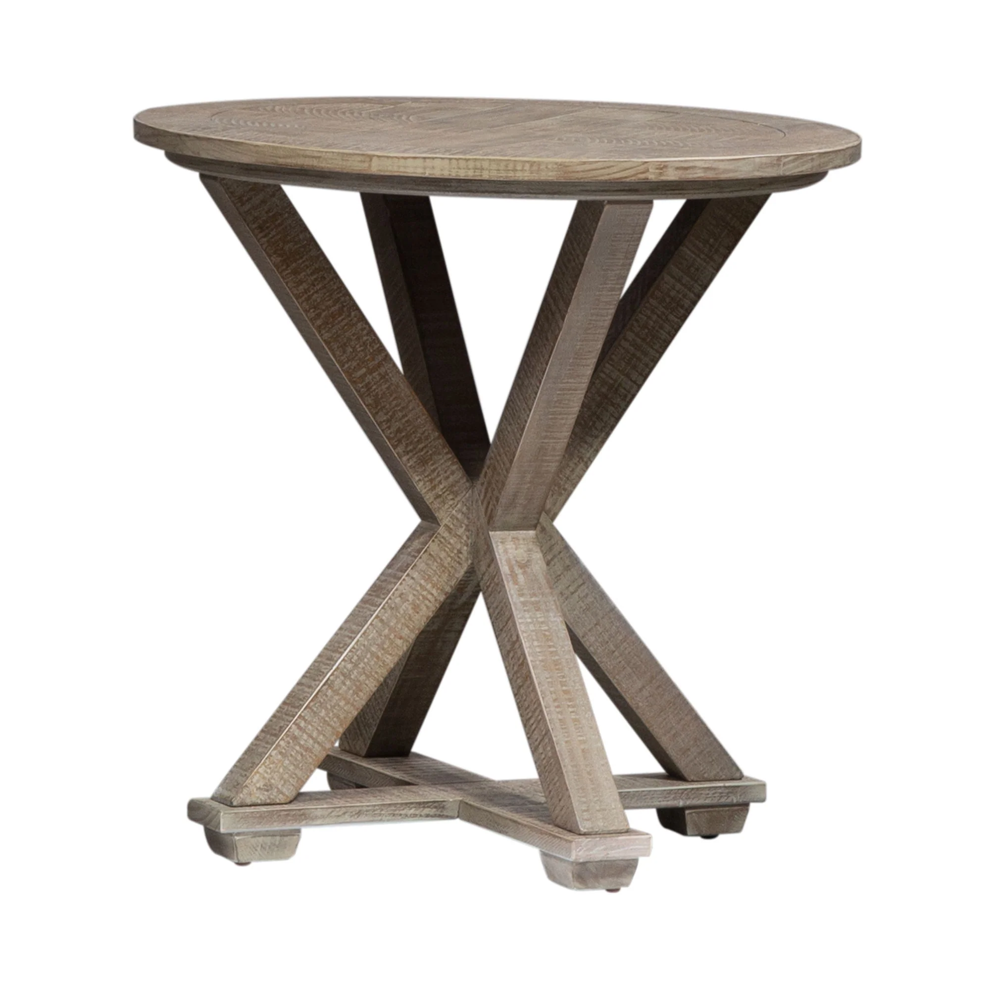 Parkland Falls - Round End Table - Weathered Taupe - Image 3