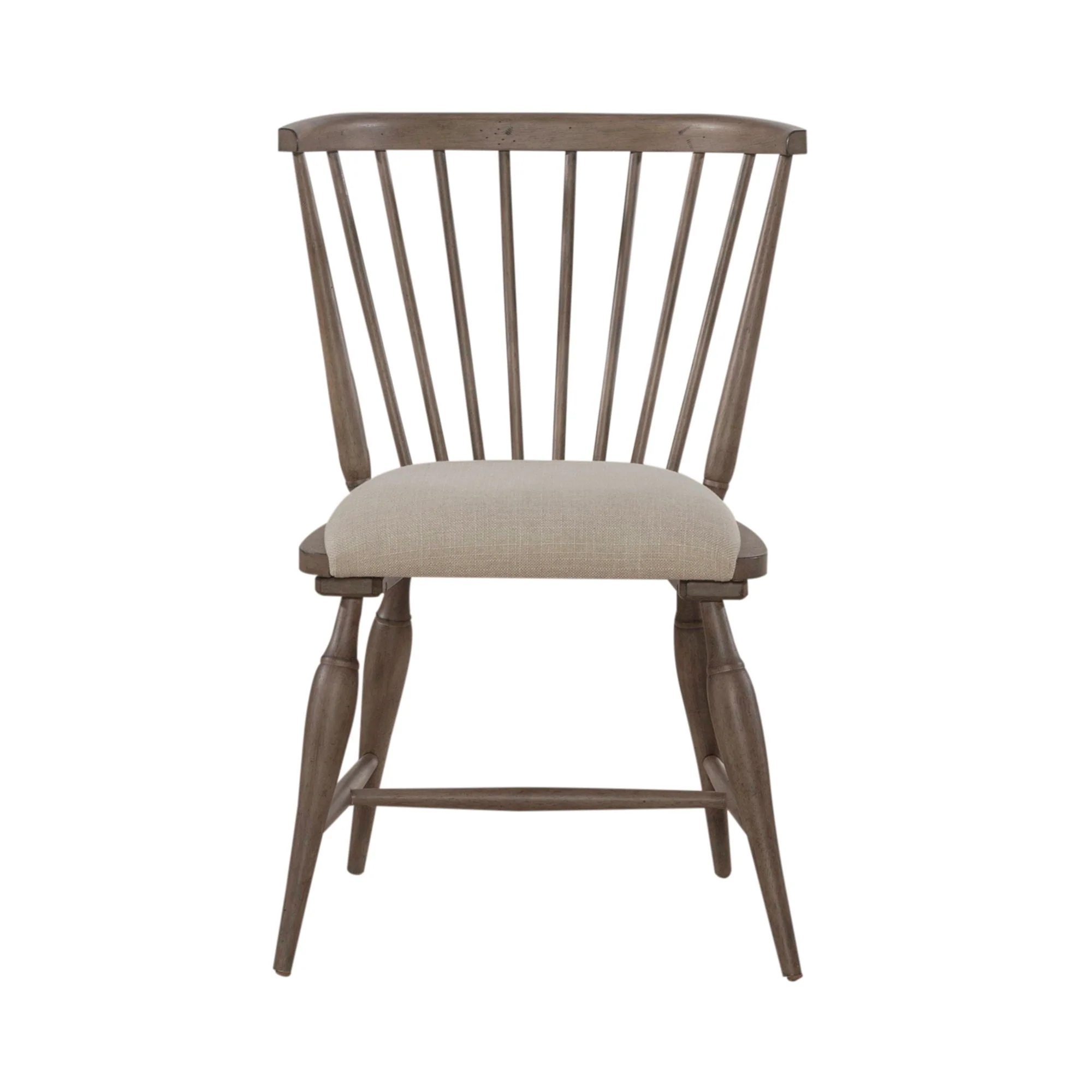 Americana Farmhouse - Upholstered Seat Windsor Chair - Dusty Taupe - Image 3