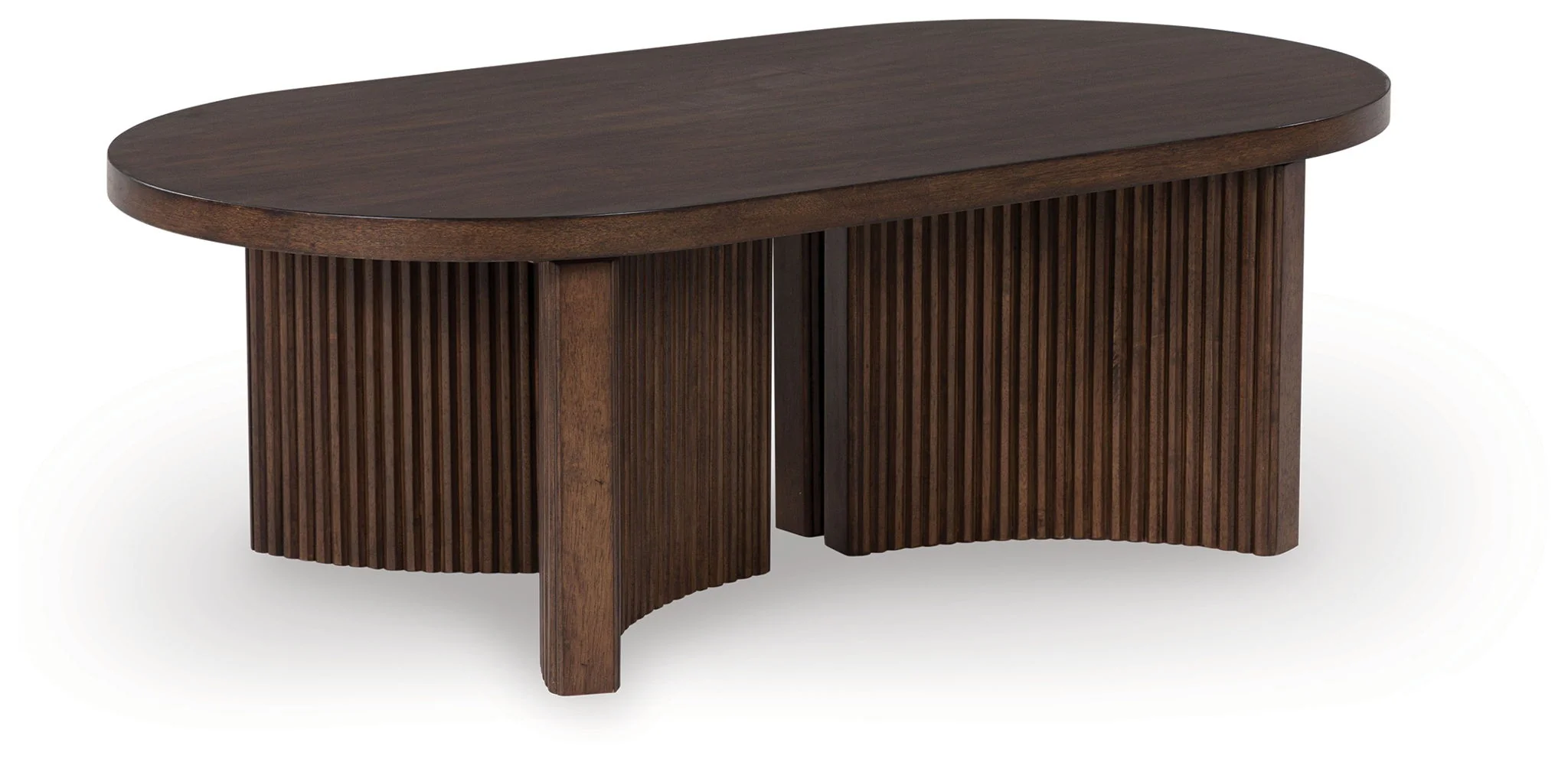 Korestone – Oval Cocktail Table – Dark Brown