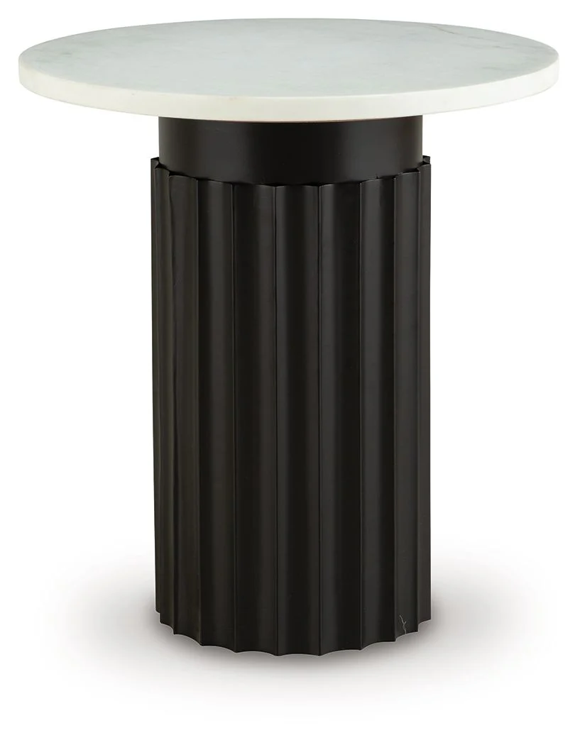 Wainstone – Accent Table – Black / White