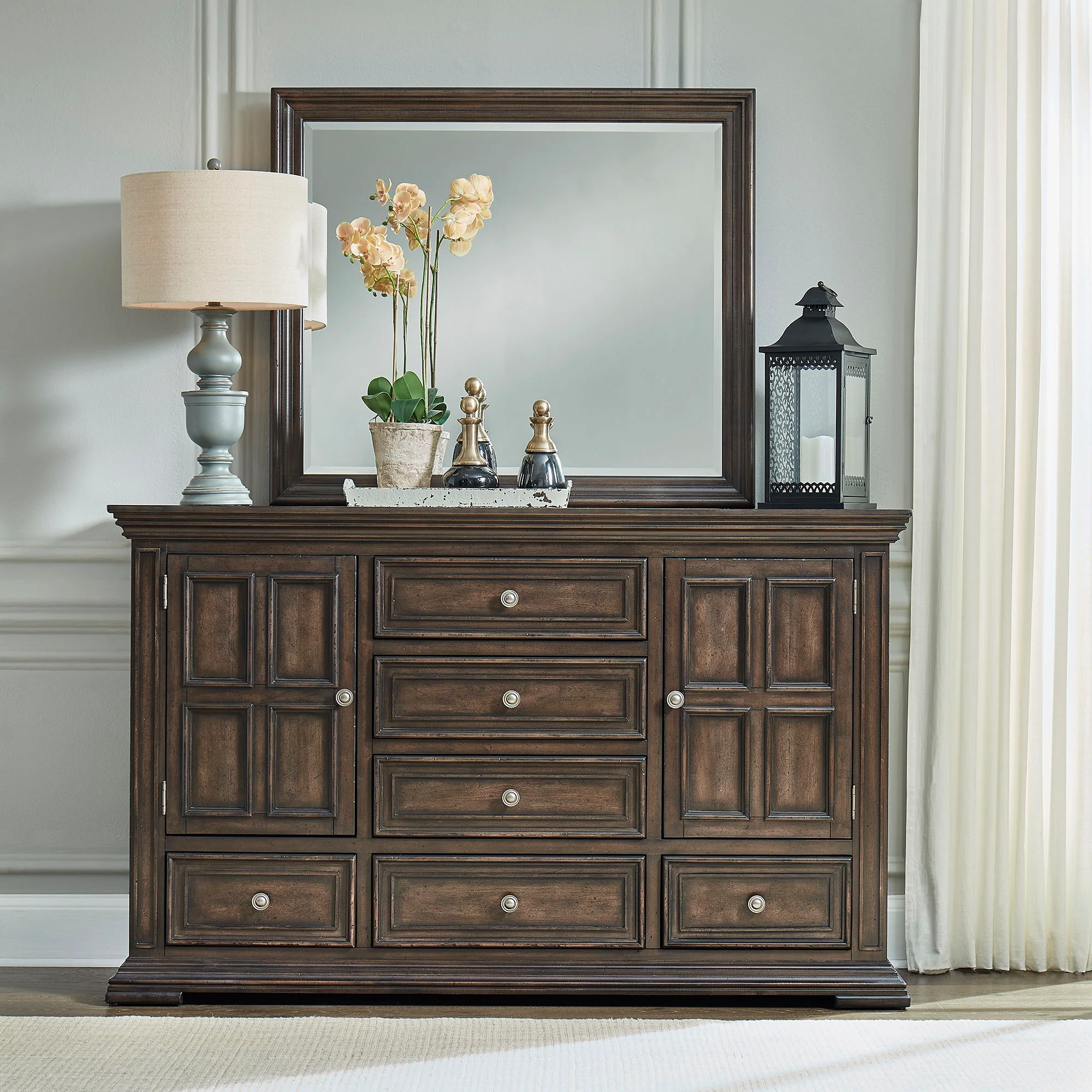 Big Valley - Dresser & Mirror - Image 1