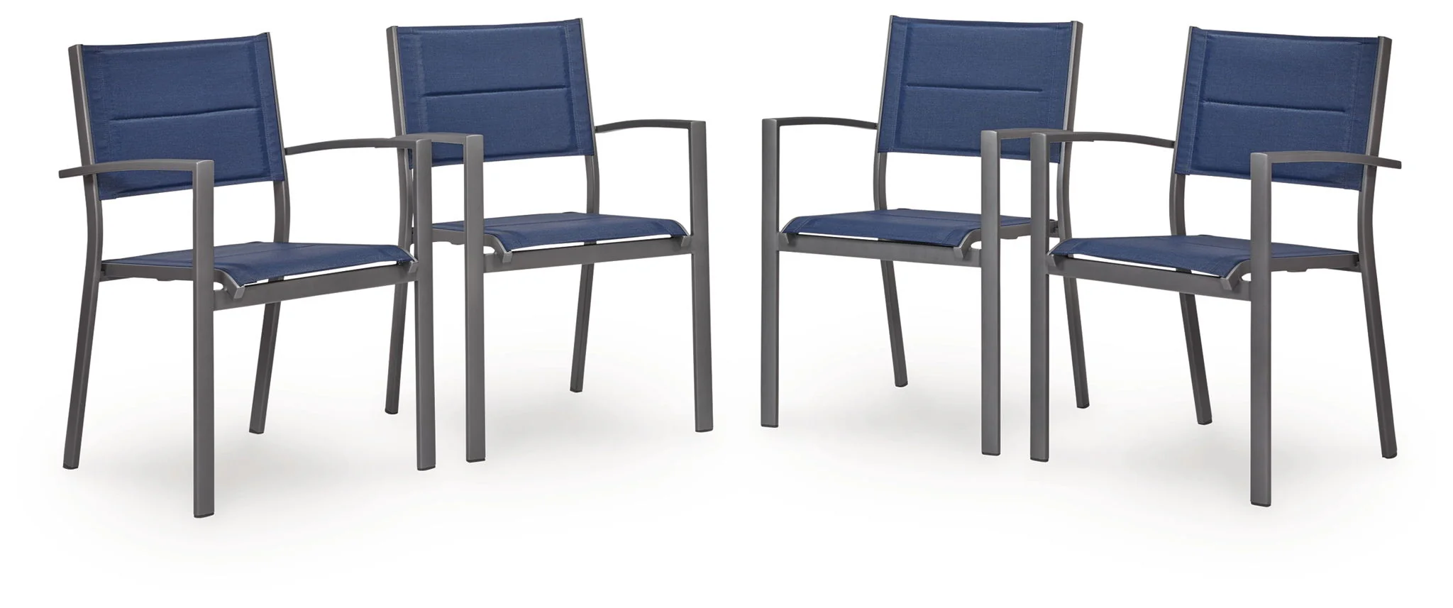 Rocky Creek - Sling Arm Chair (Set of 4) - Blue / Gray - Image 1