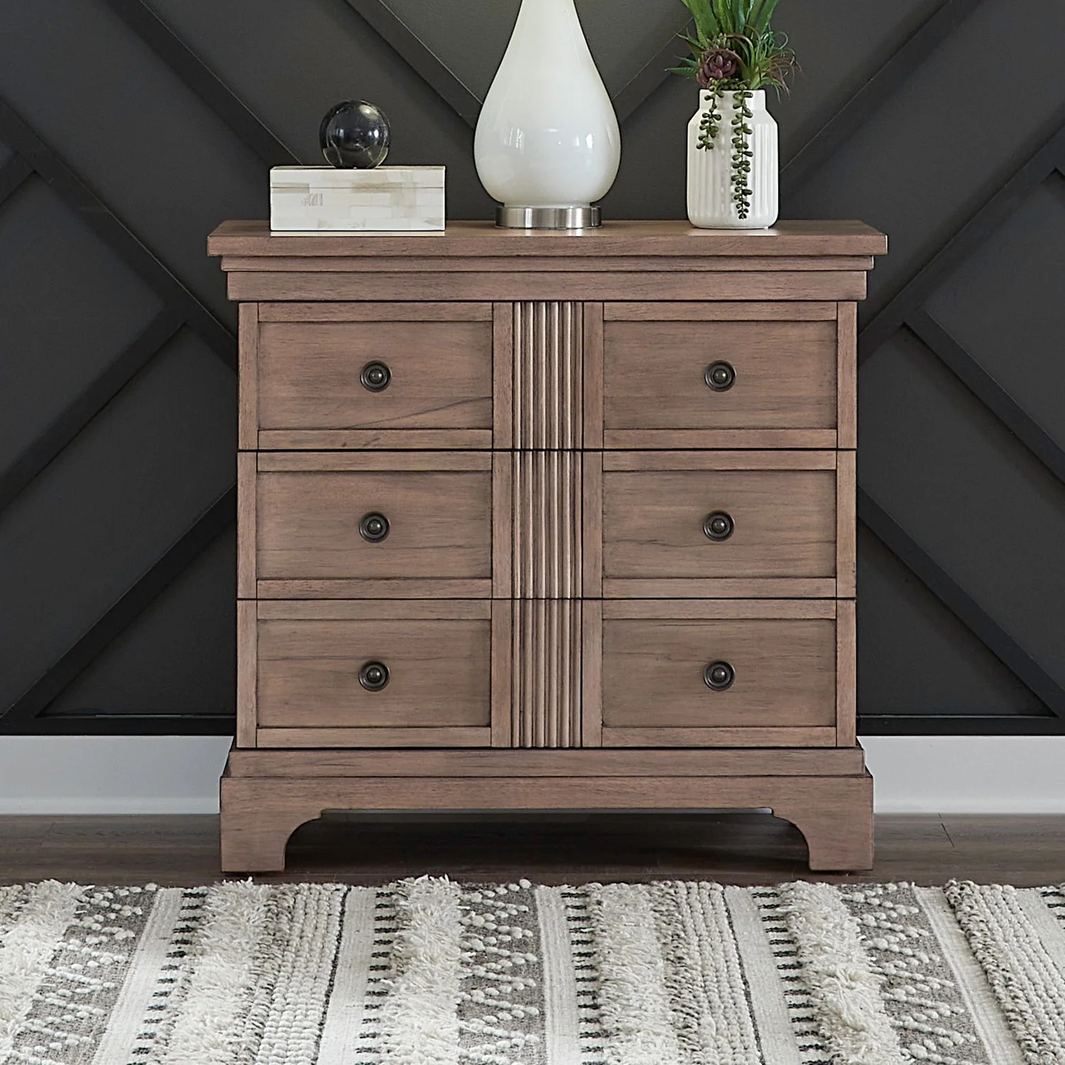 Haven Hills – Bedside Chest With Charging Station – Camel Beige