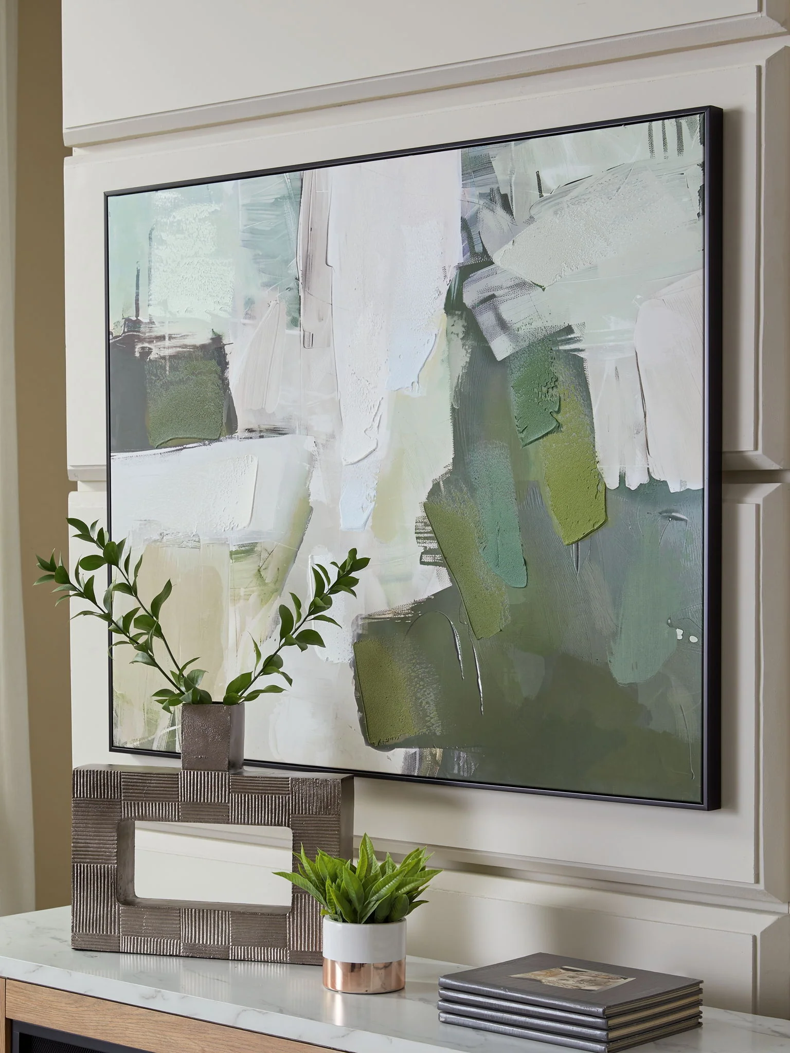 Vinick - Wall Art - Green / Gray / White - Image 3