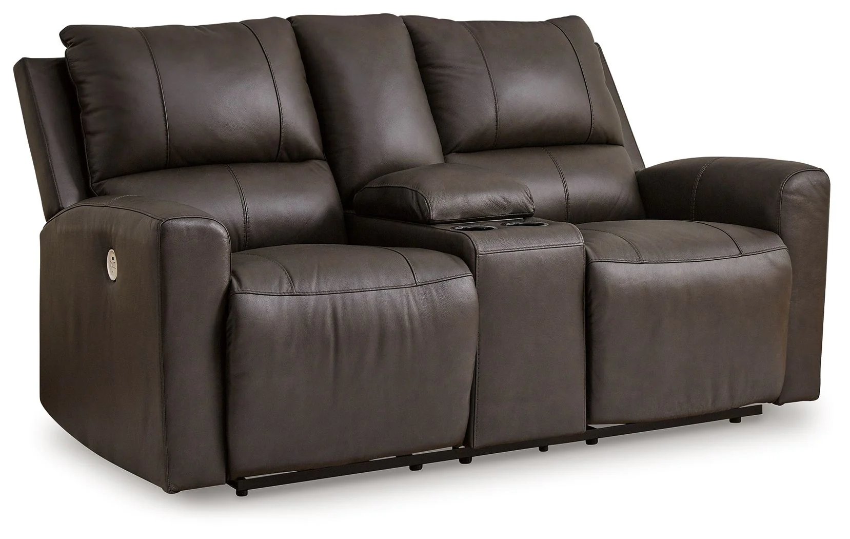 Boxmere – Dbl Power Reclining Loveseat with Console – Storm