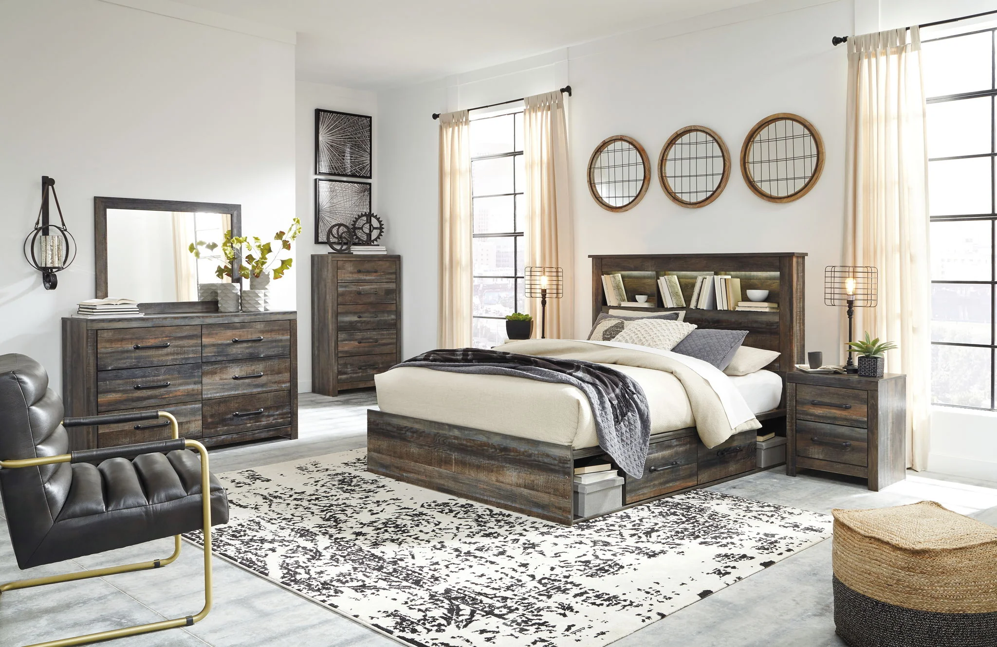 Drystan – Bookcase Bed Set