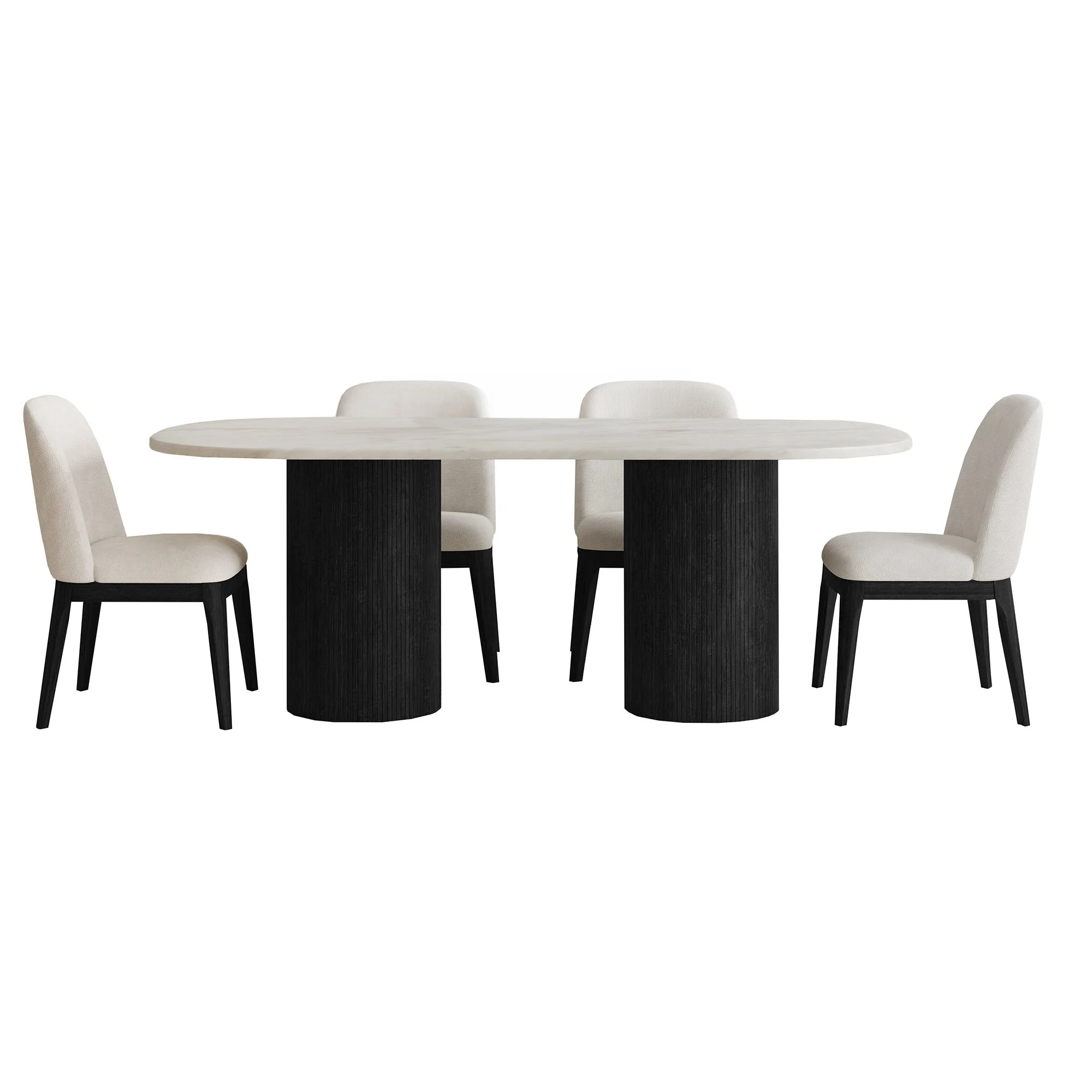 Sylvie - 5 Piece Standard Height Dining Set, Oval Table - Image 2