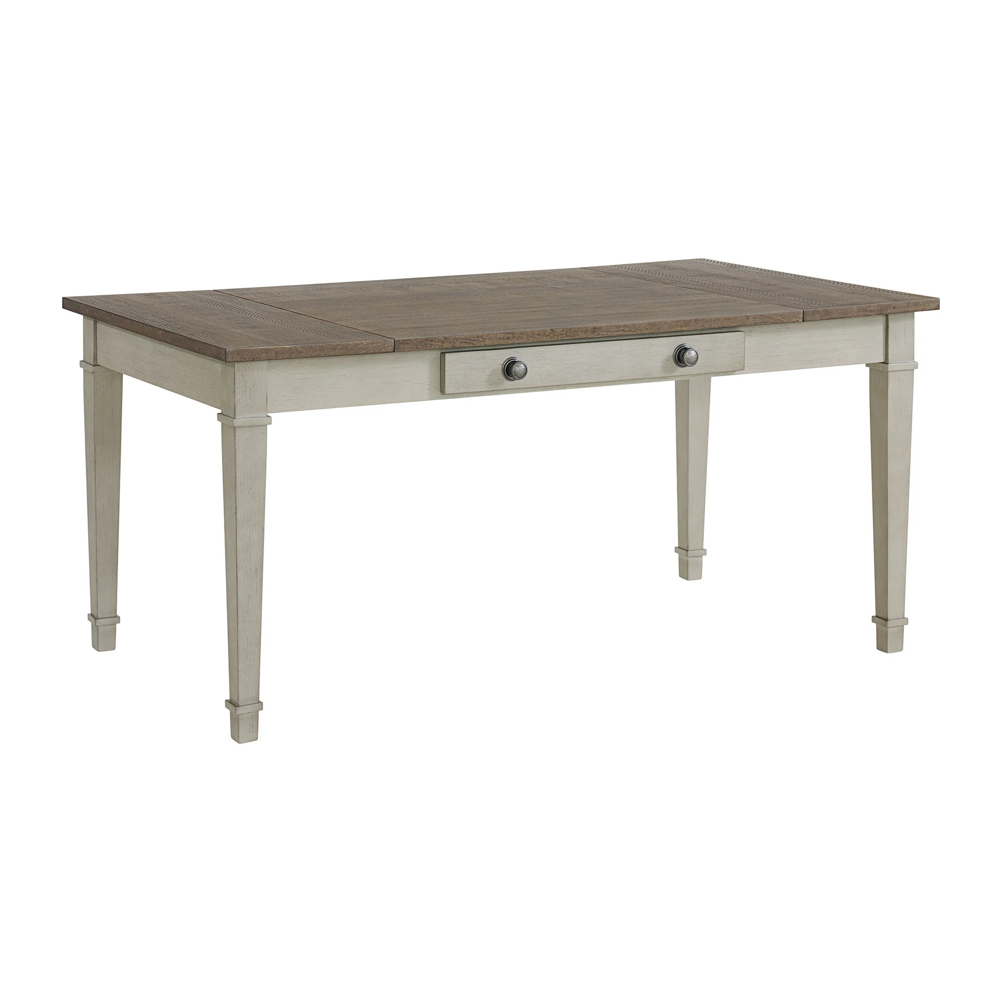 Farmington – Rectangular Dining Table – Medium Brown And Washed Stone