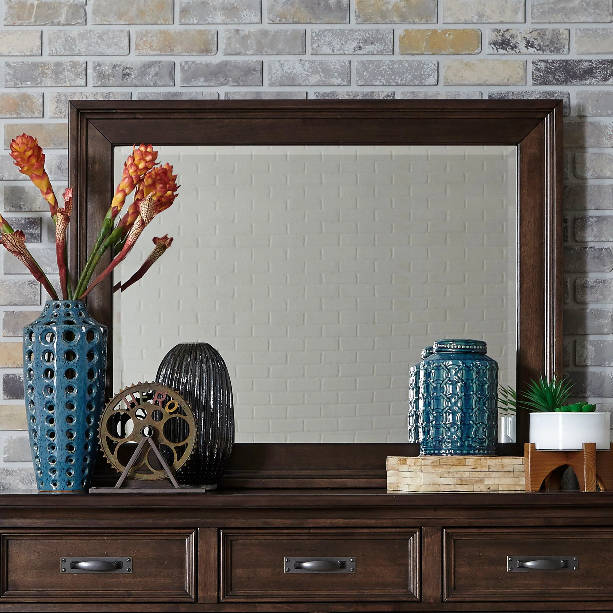 Saddlebrook - Mirror - Dark Brown - Image 1