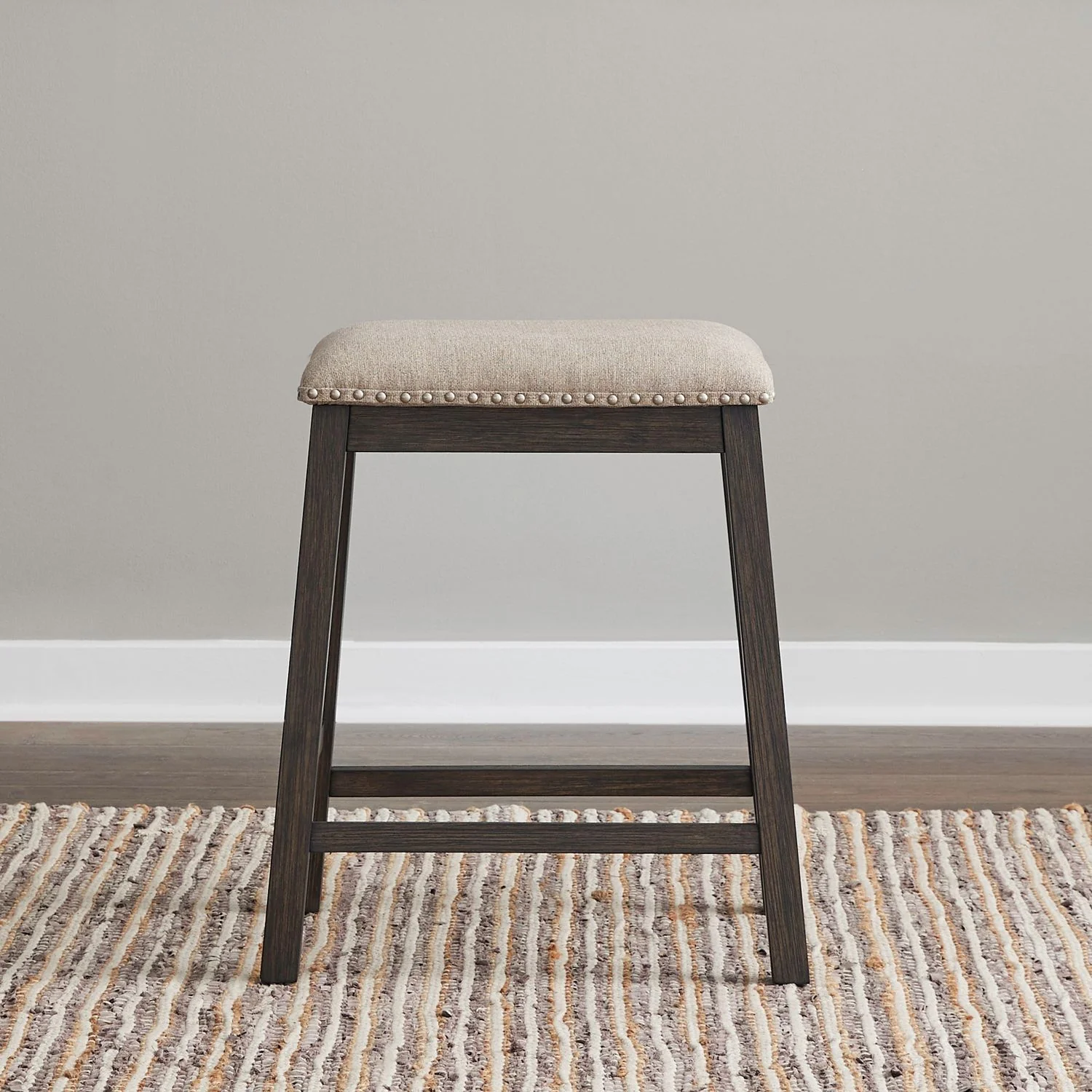 Harrison – Upholstered Console Stool – Espresso