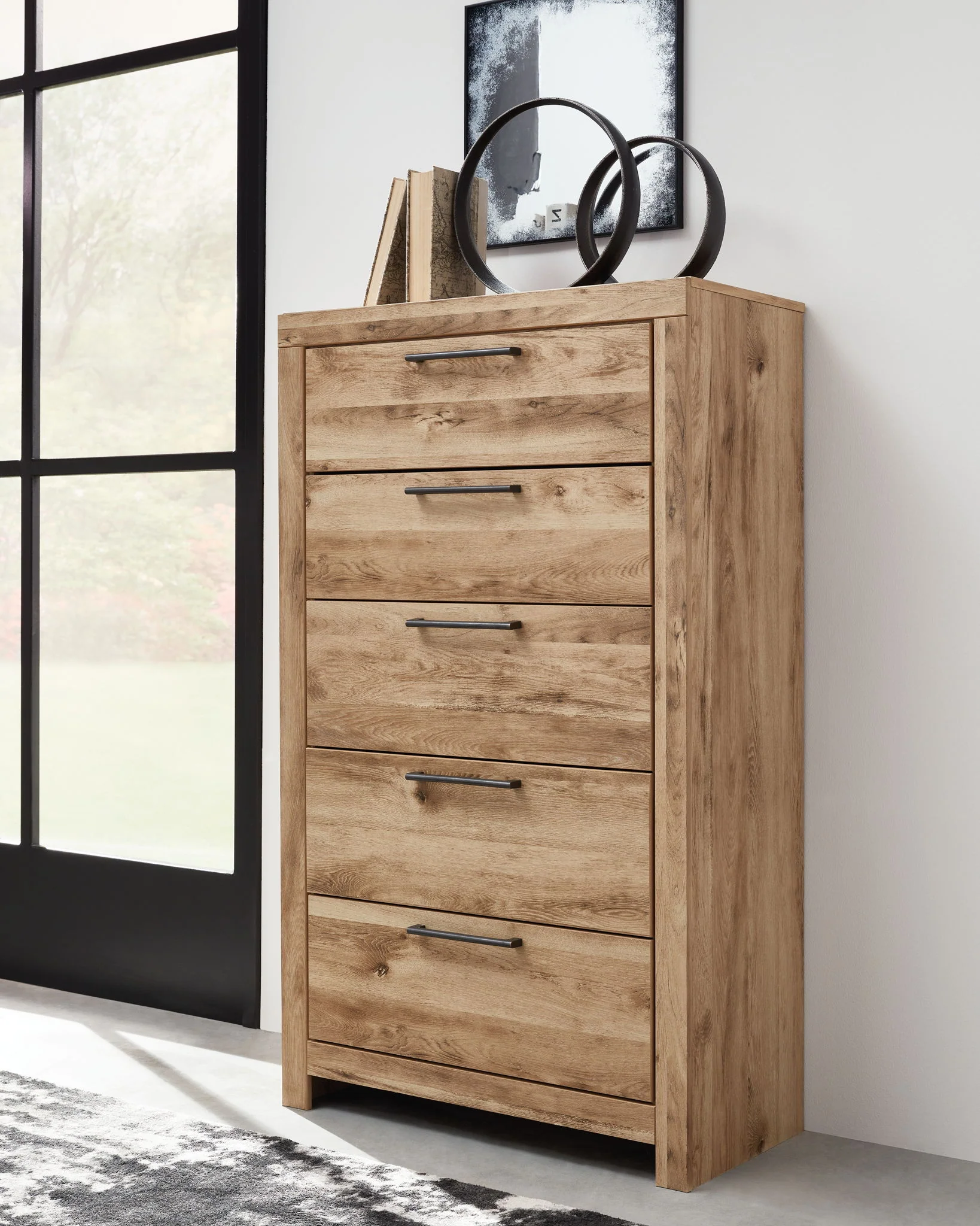 Hyanna - Five Drawer Chest - Tan Brown - Image 3