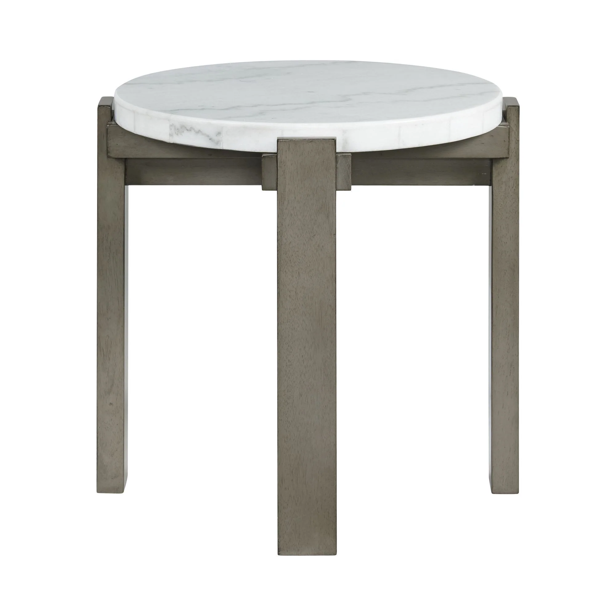 Rosamel - Round End Table - Gray - Image 3