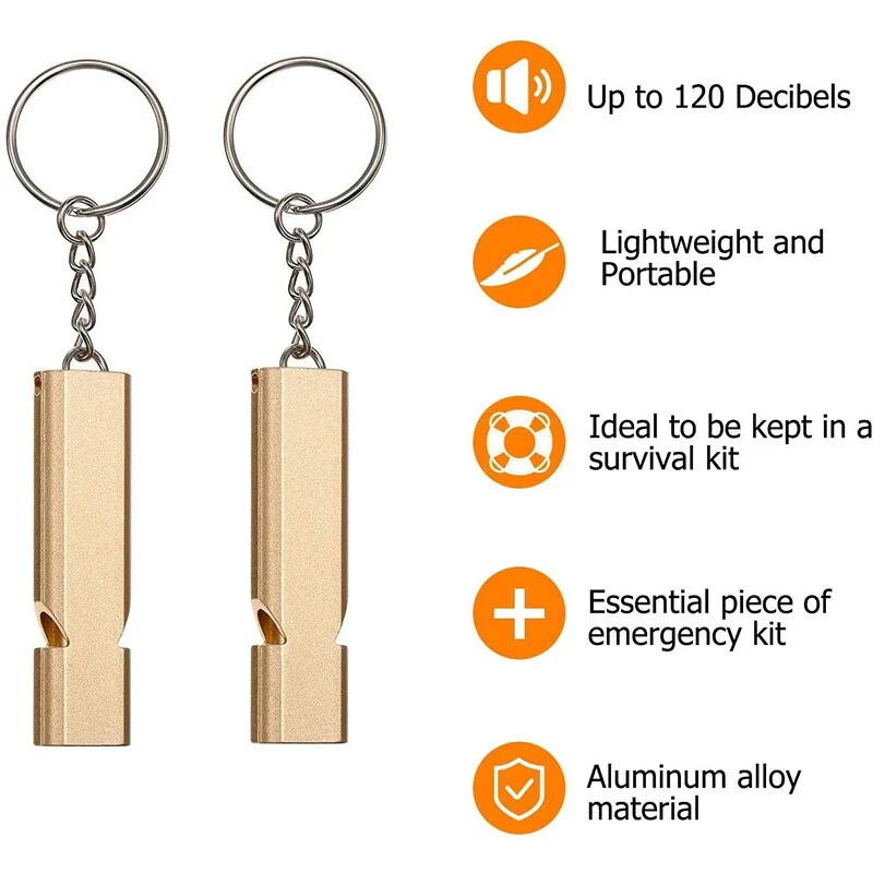 Ultra Loud Survival Emergency Whistle Keychain - Image 3