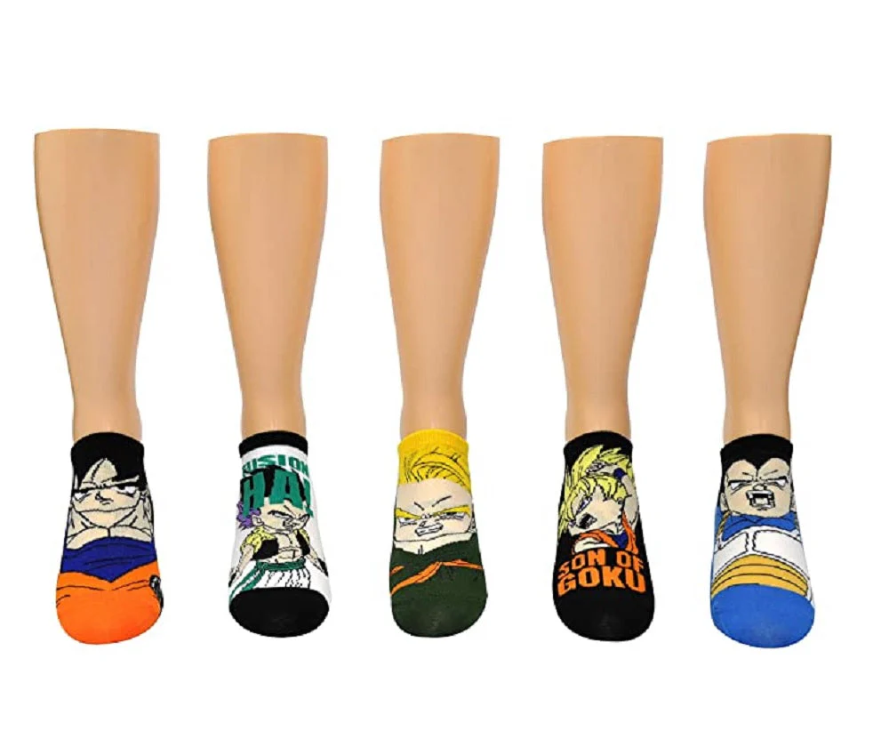 Dragon Ball Super Characters Anime 5 Pair Pack Lowcut Socks - Image 2