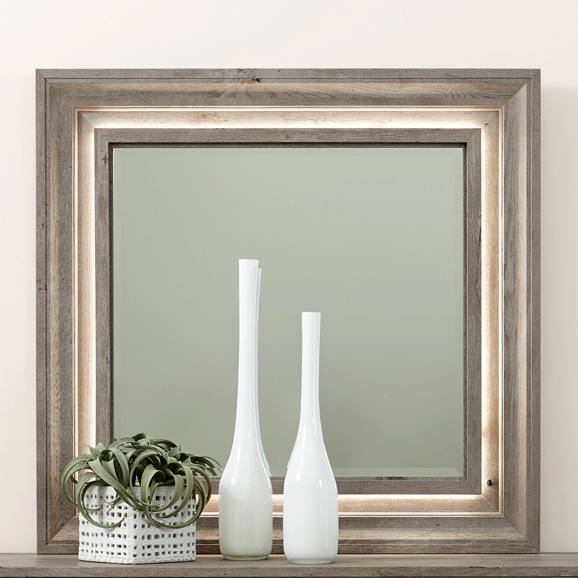 Horizons - Lighted Mirror - Graystone - Image 1