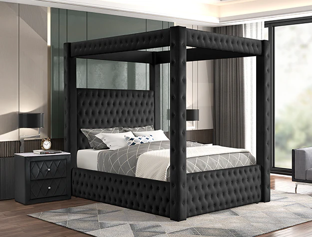 Annabelle Canopy Bed Black - Image 1