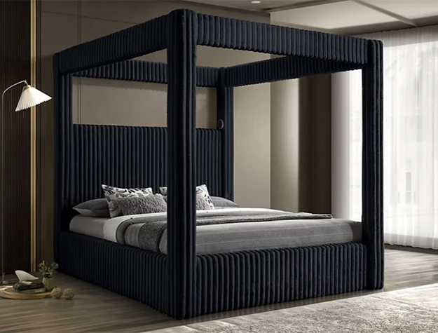 Carla Canopy Bed Black - Image 1