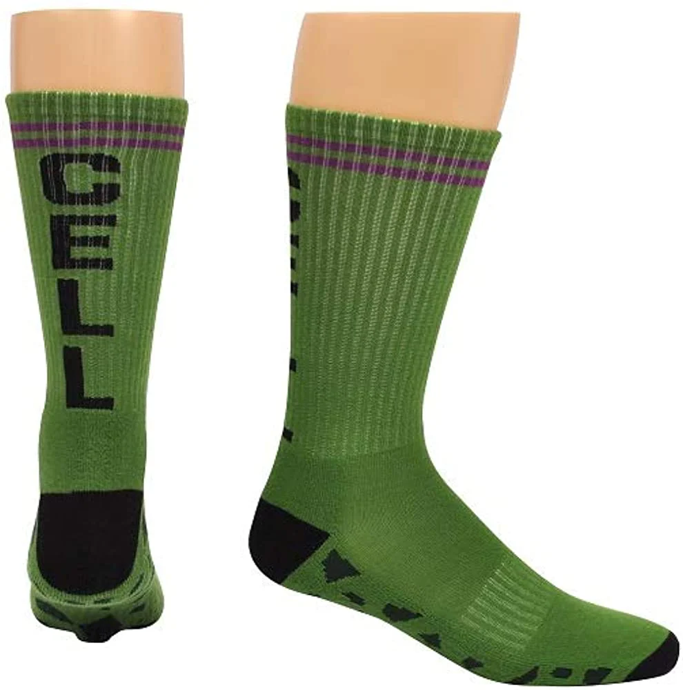 Dragon Ball Z Cell Anime Green Athletic Cosplay Crew Socks - Image 1