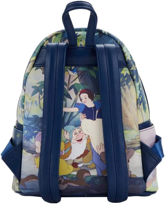 Loungefly Disney Snow White Scenes Women Backpack Double Strap Shoulder Bag Purse - Image 3