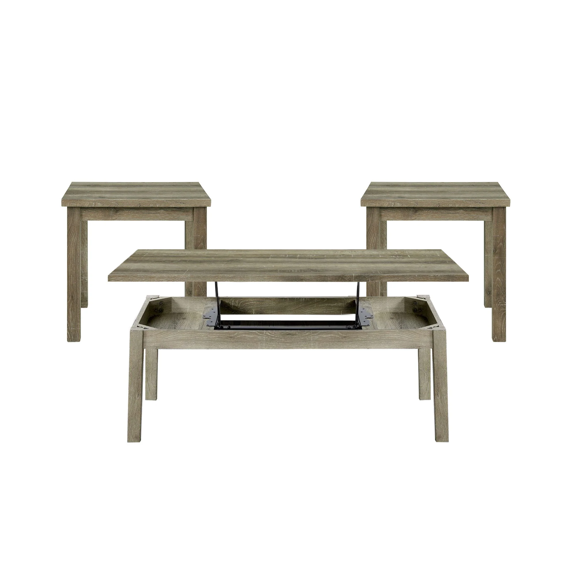 Oak Lawn - Three Pack Occasional Set (Lift Top Coffee Table) - Paper - Image 2