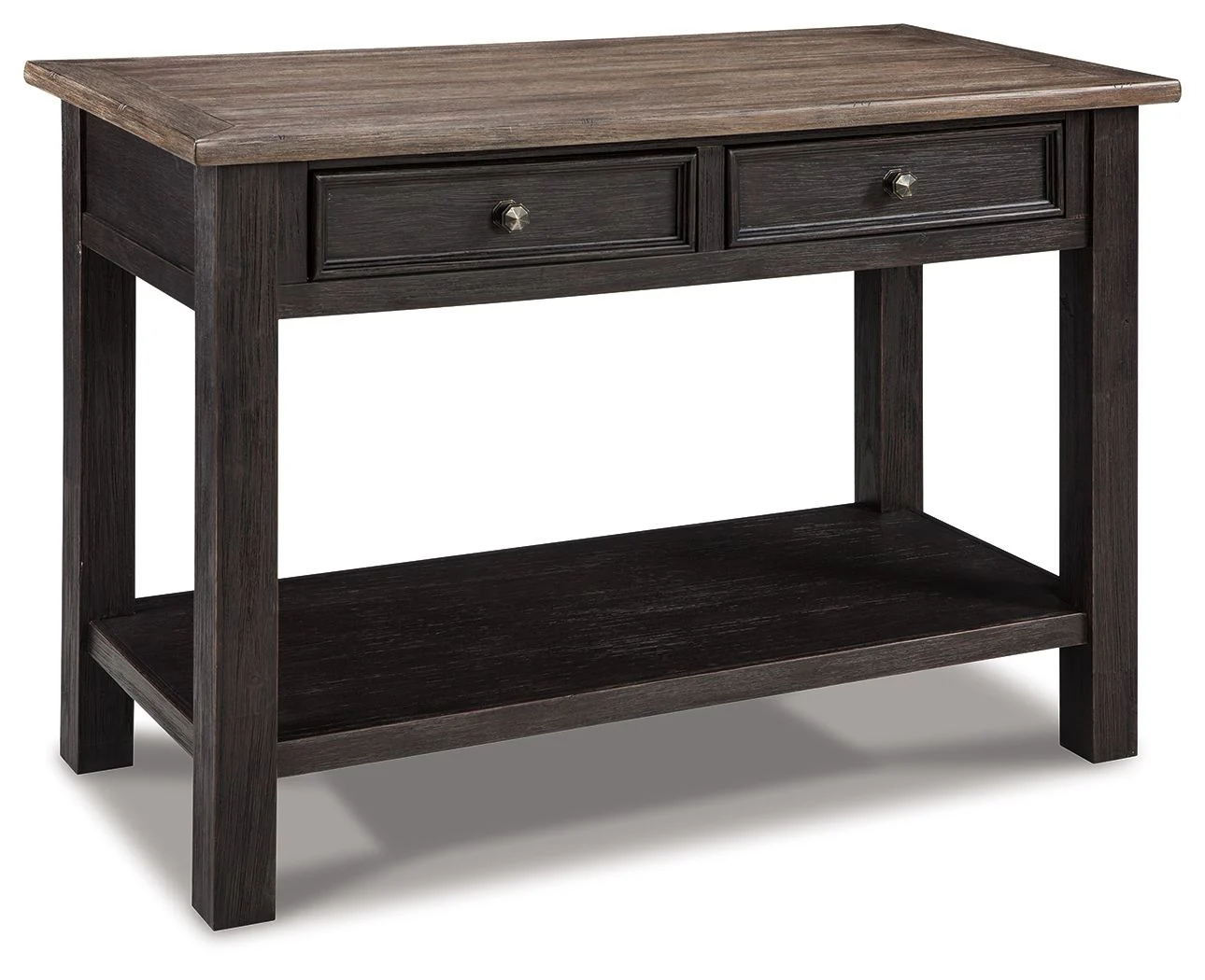 Tyler Creek – Sofa Table – Grayish Brown / Black