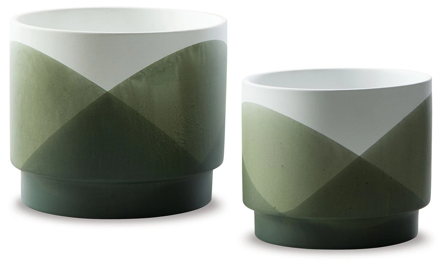 Ardenridge - Planter Set (Set of 2) - Green / White - Image 1