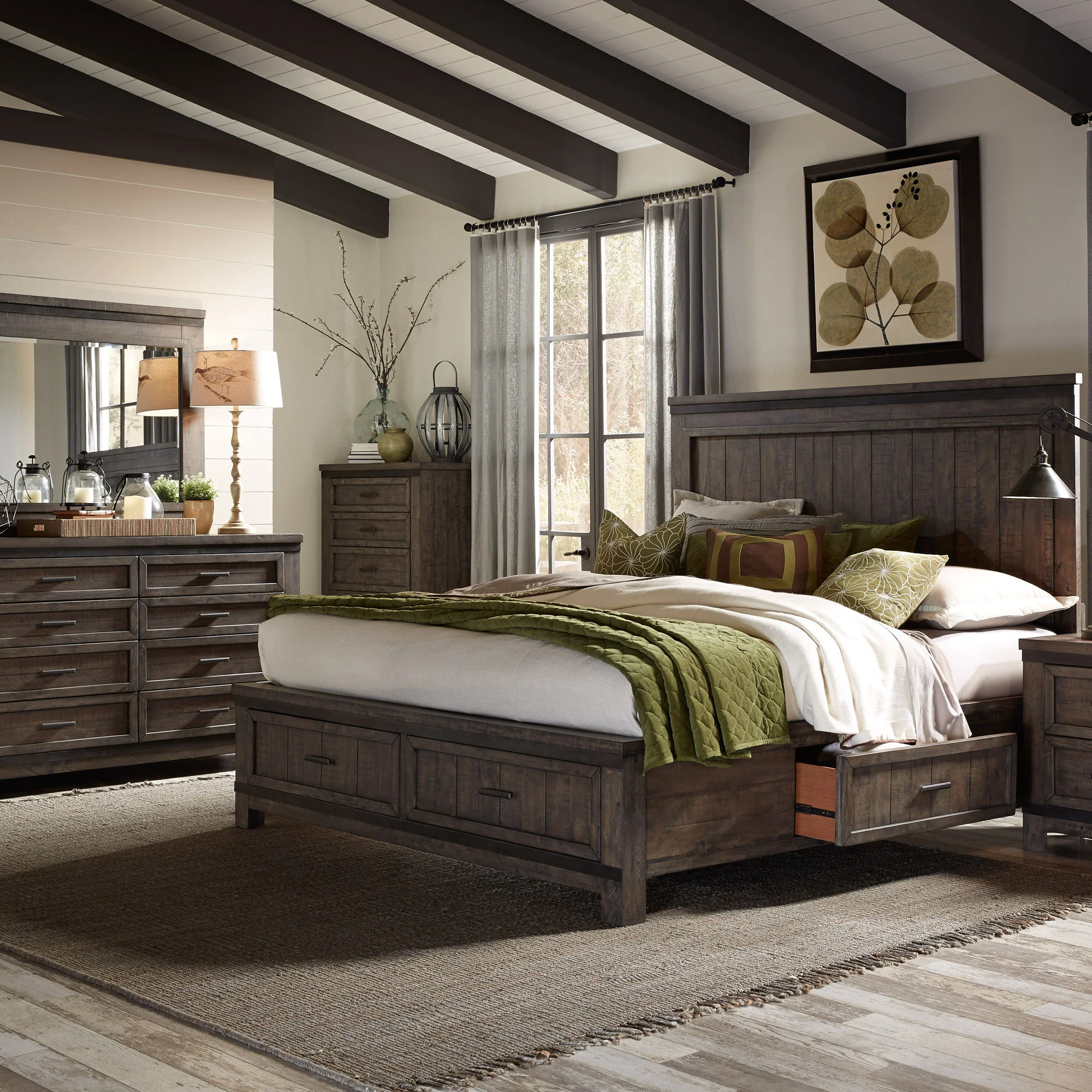 Thornwood Hills - Two Sided Storage Bed, Dresser & Mirror - Image 1