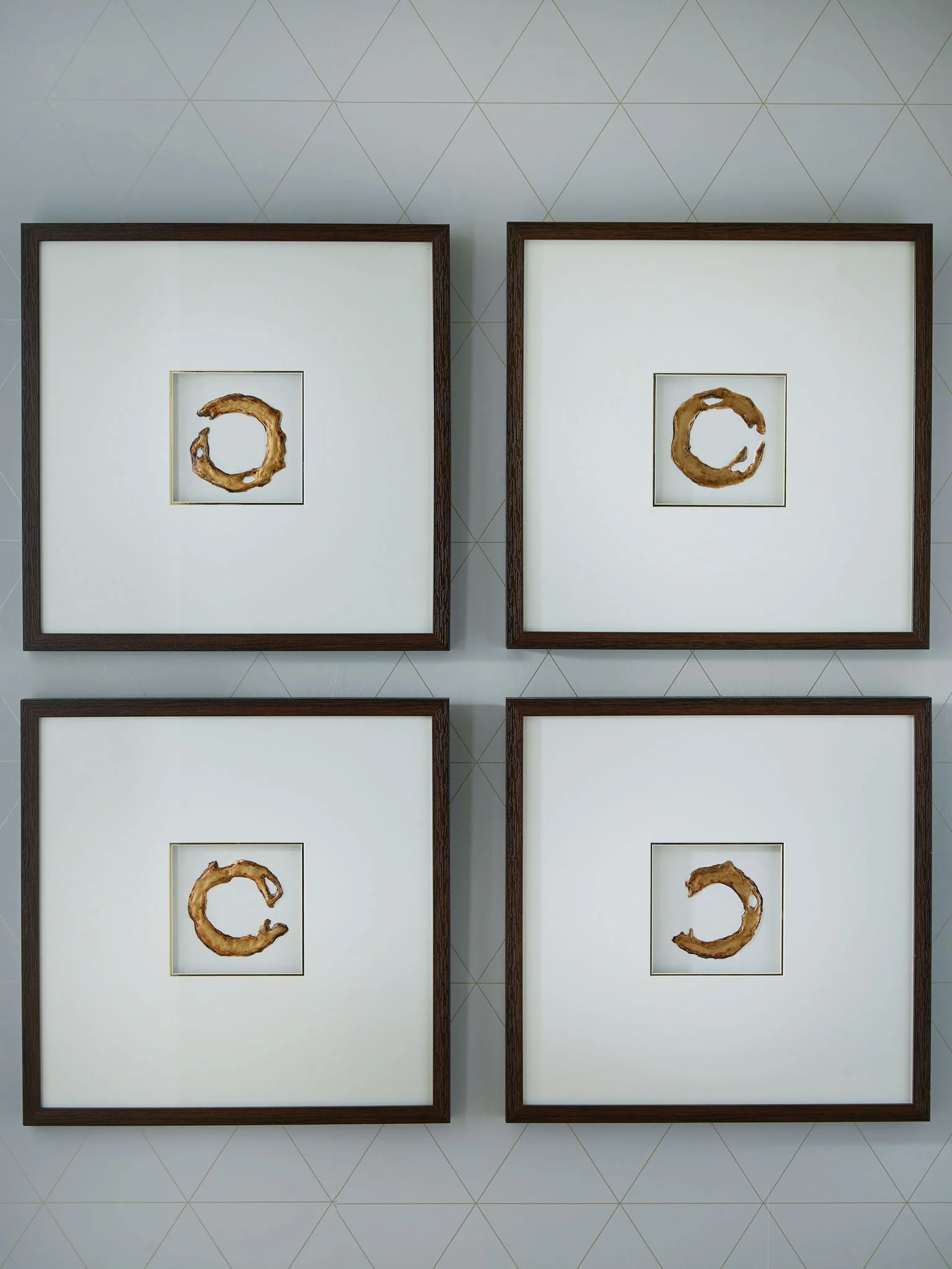 Dallbourne - Wall Art Set (Set of 4) - White / Gold Finish - Image 3