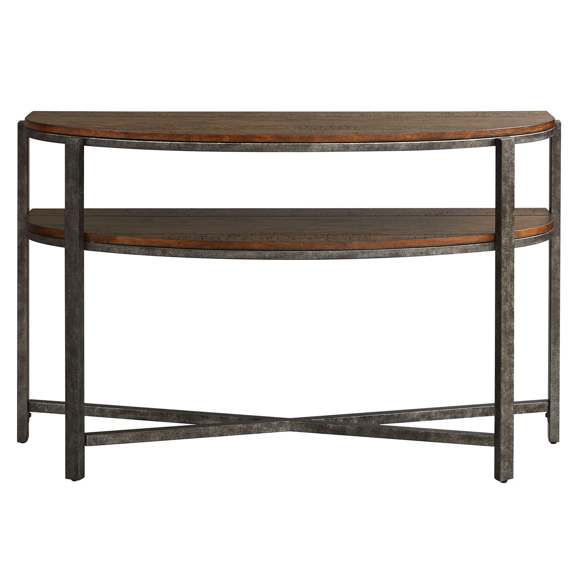Breckinridge – Demilune Sofa Table – Dark Brown