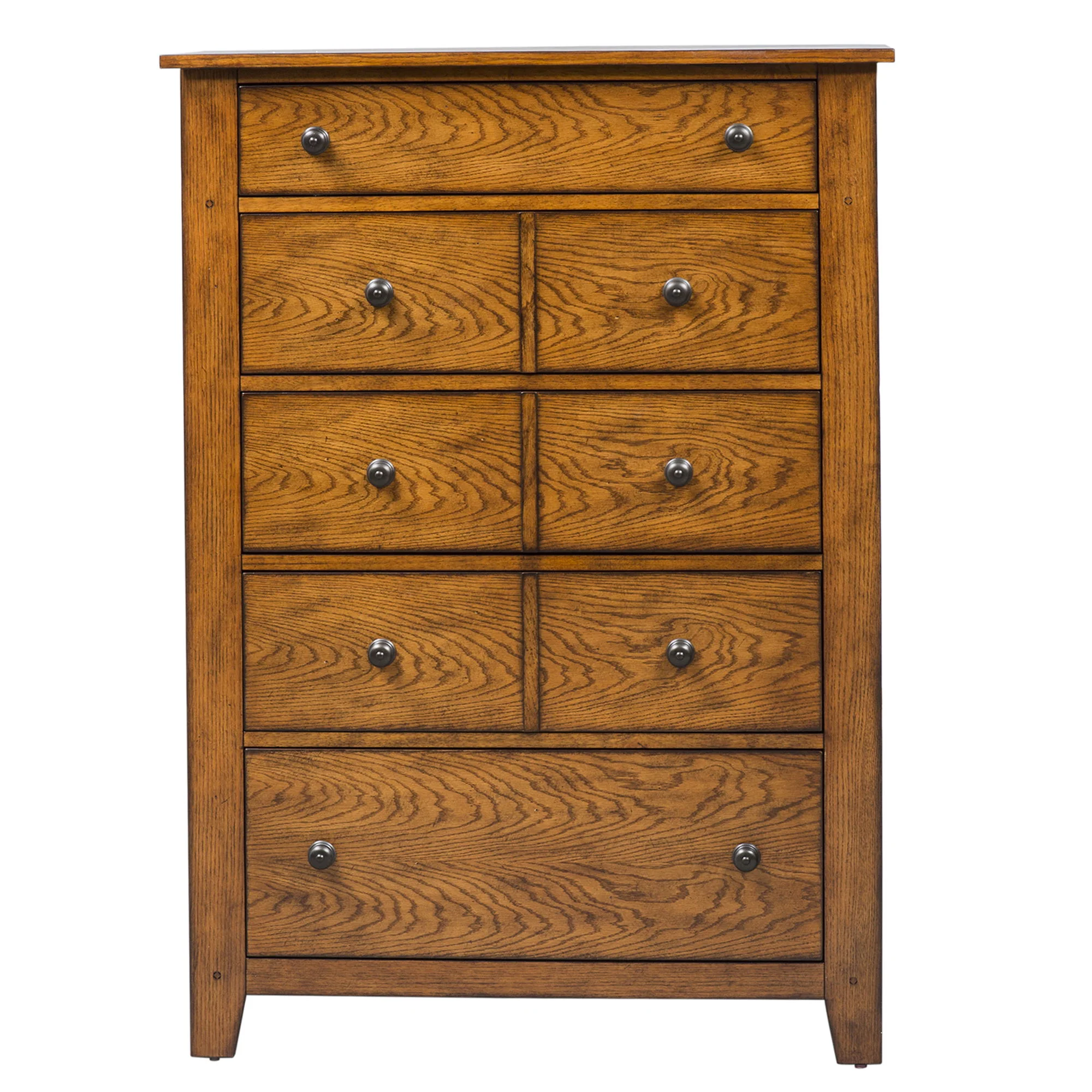Grandpas Cabin - 5 Drawer Chest - Aged Oak - Image 1