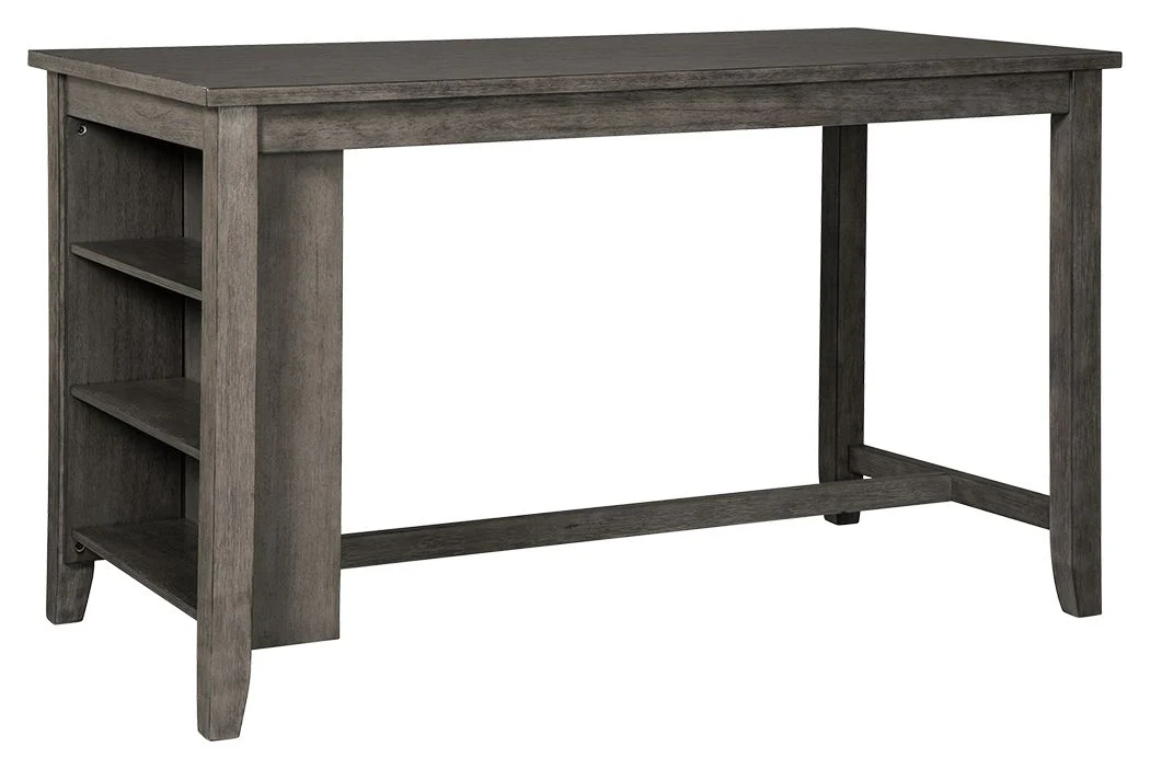 Caitbrook – Rectangular Dining Room Counter Table – Gray