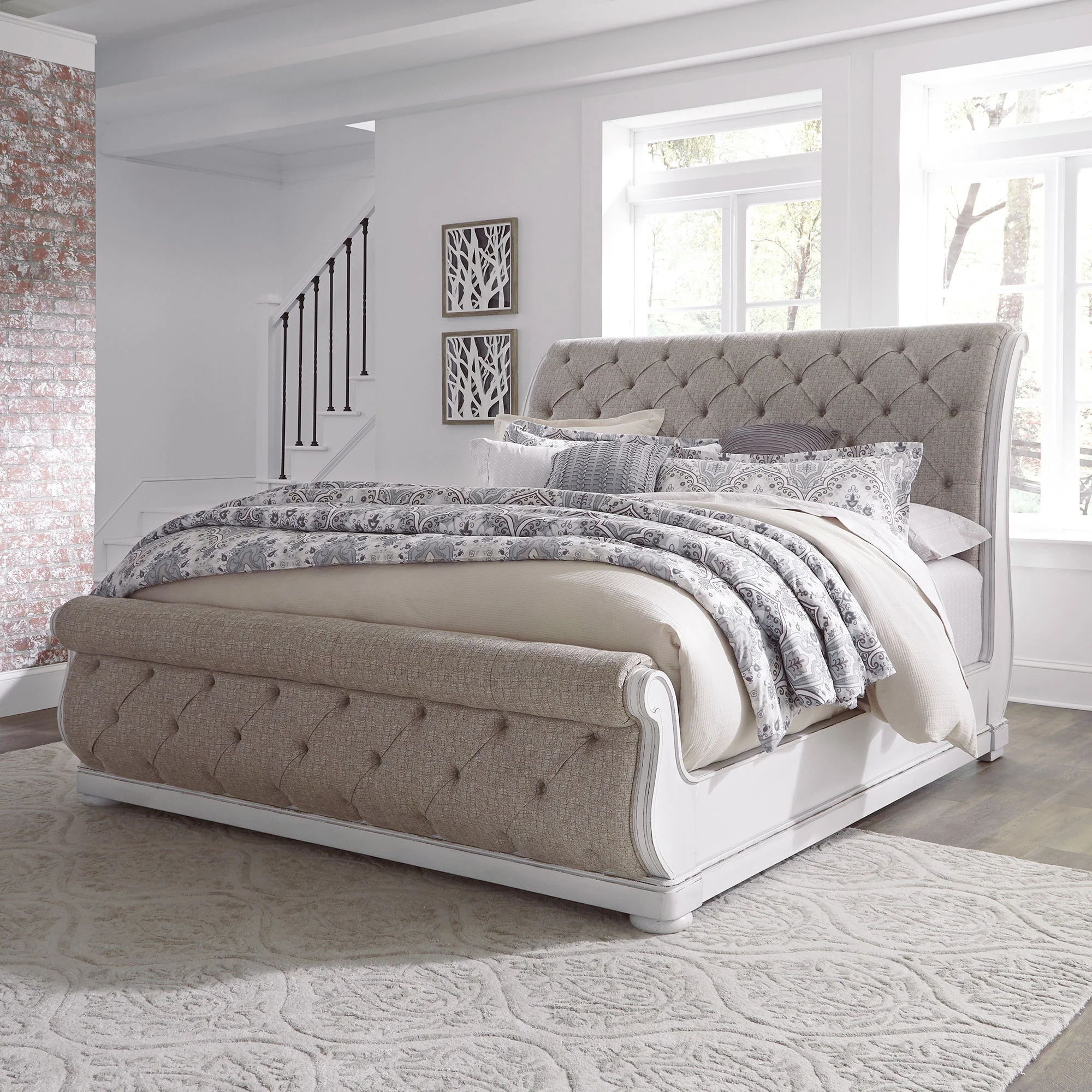 Magnolia Manor - Upholstered Sleigh Bed - Image 1