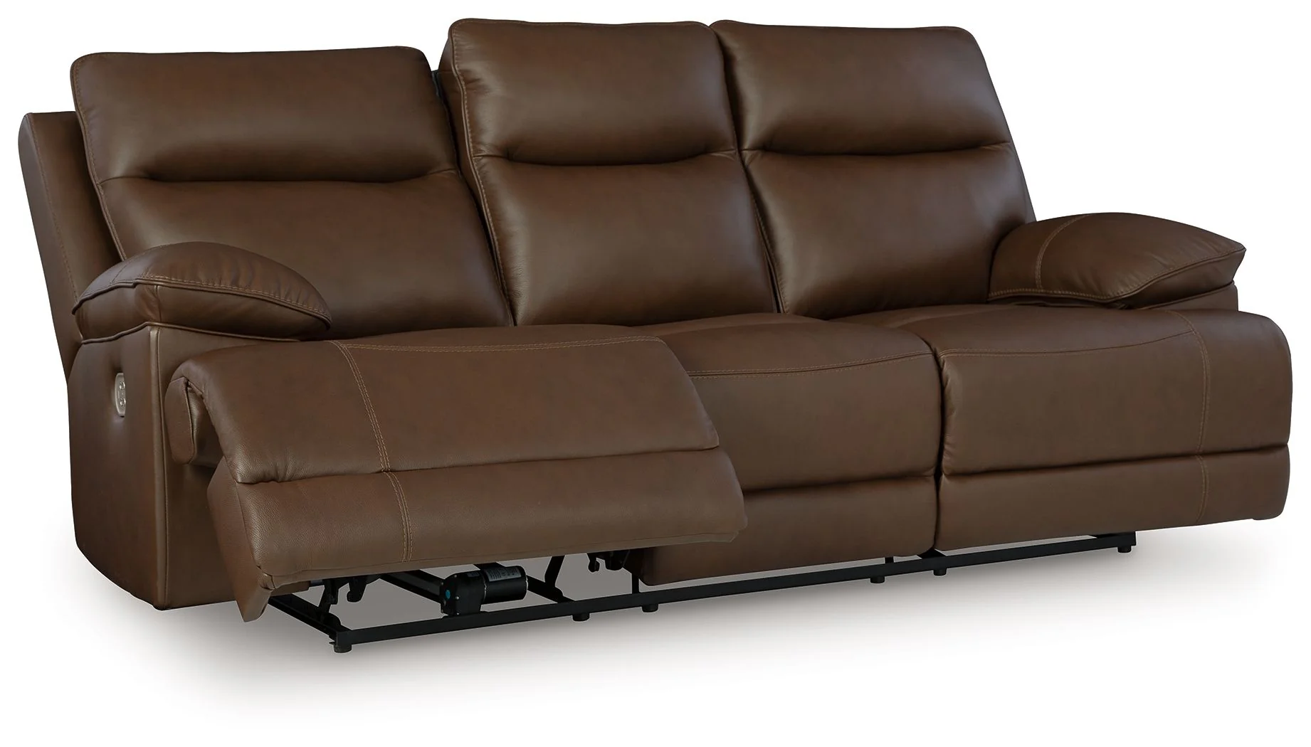 Vonryan – Power Reclining Sofa With Adj Headrest – Tobacco