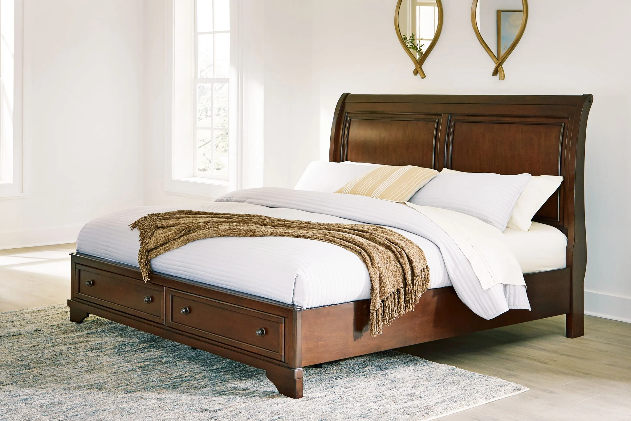 Trellington - King Sleigh Storage Bed - Brown - Image 2