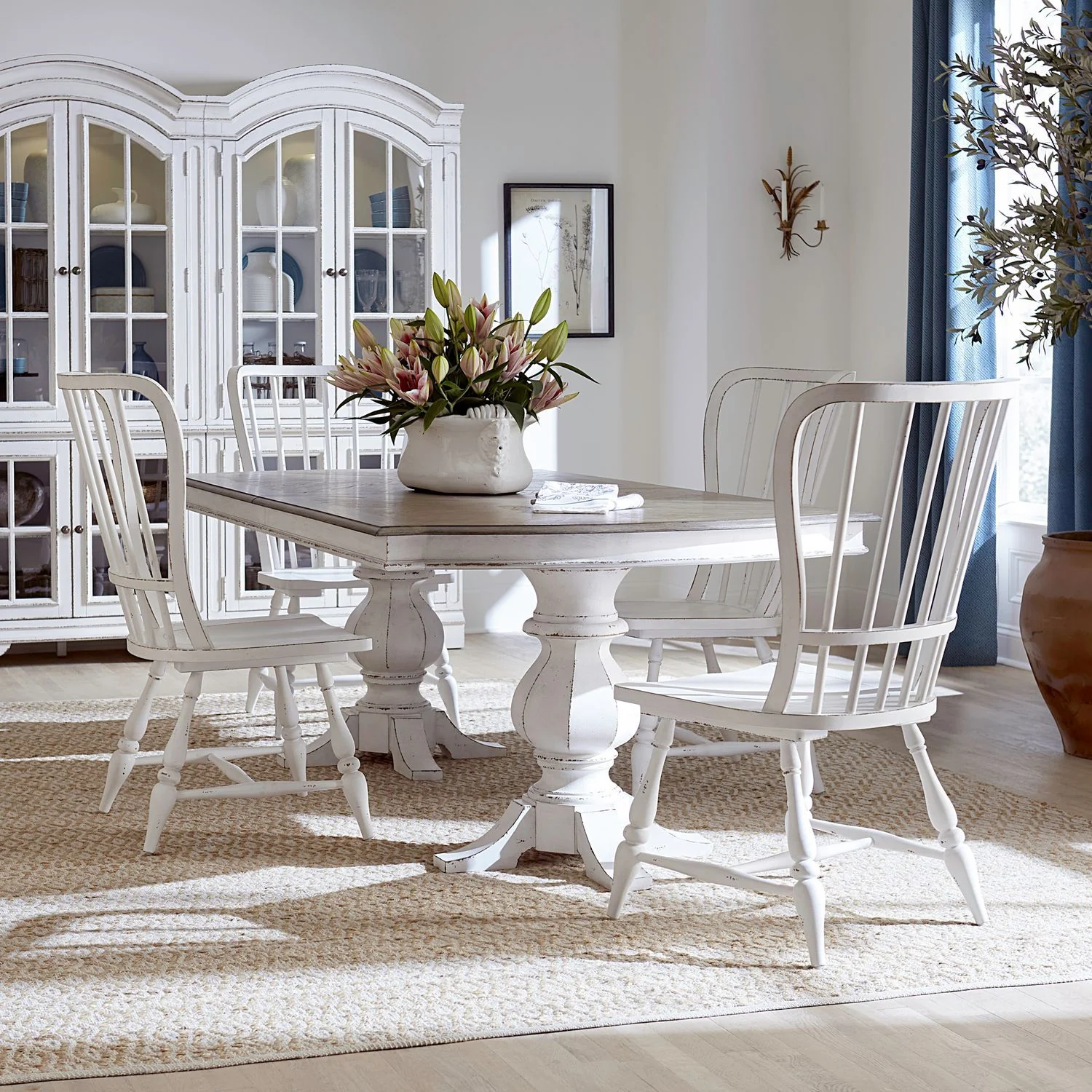 Magnolia Manor - Double Pedestal Table Set - Image 1