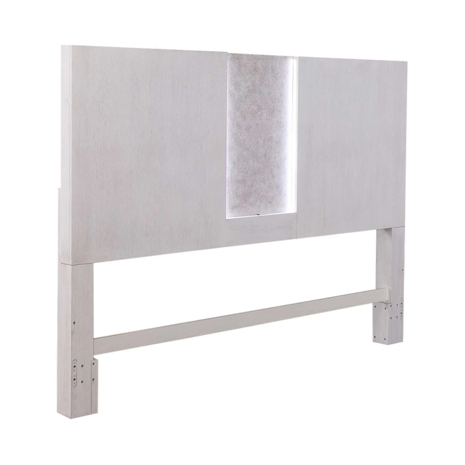 Mirage - King Travertine Panel Headboard - Wirebrushed White - Image 2