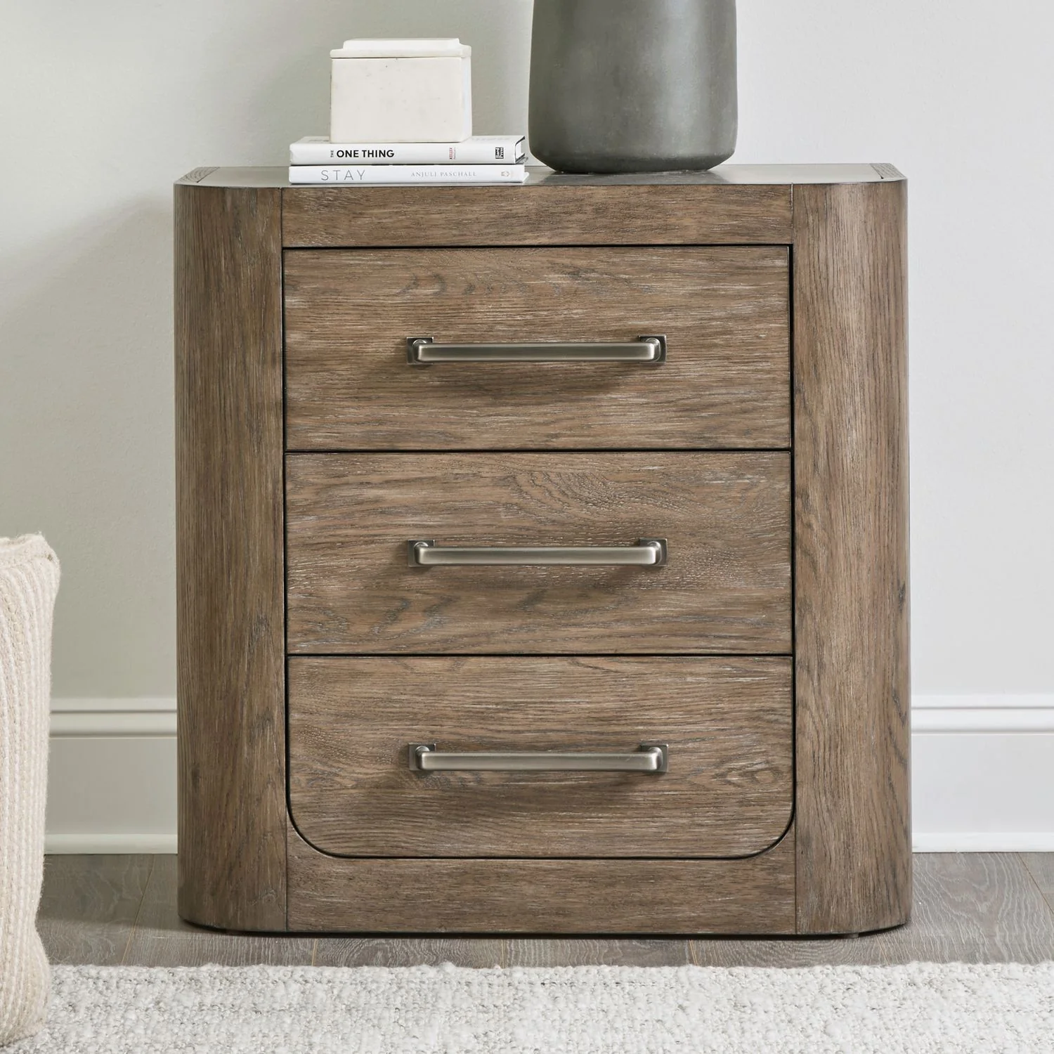 South Bend - Nightstand With Charging Station - Burnished Clay - Image 1
