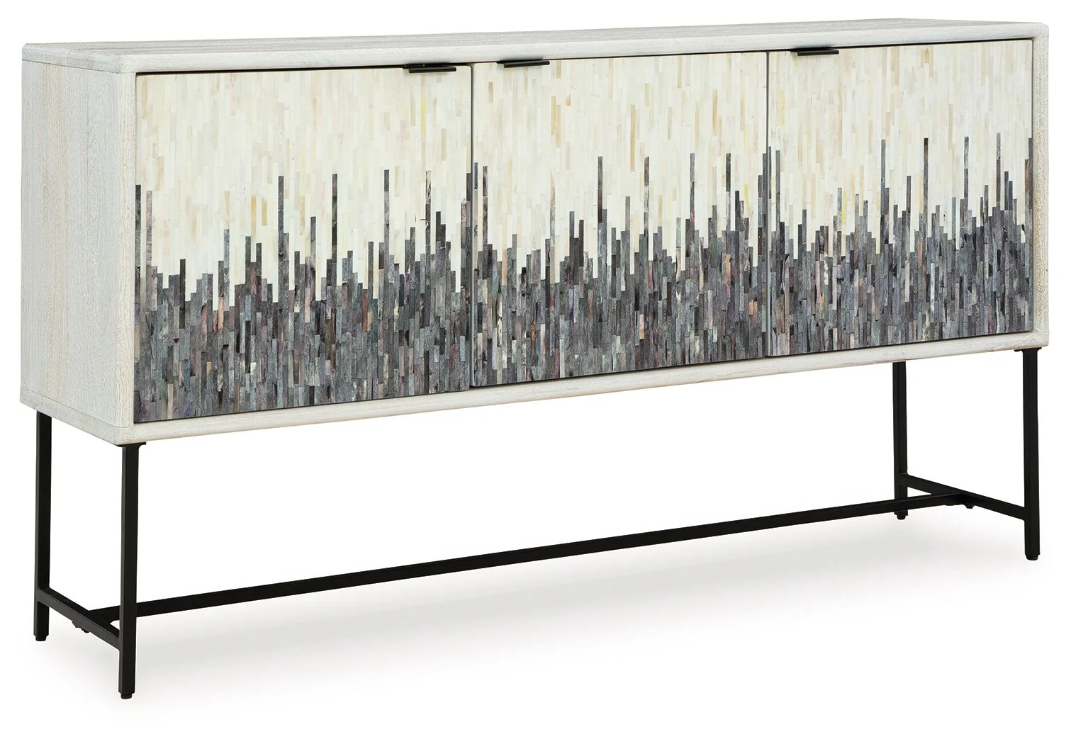 Freyton – Accent Cabinet – White / Gray