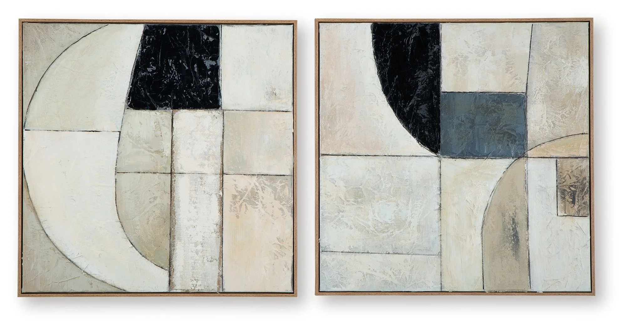 Bexlen – Wall Art Set (Set of 2) – Tan / Taupe / Black