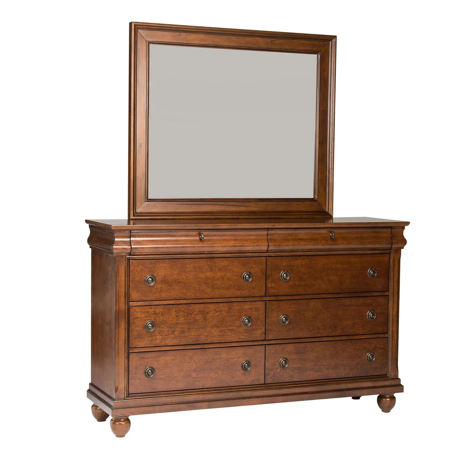 Rustic Traditions - Sleigh Bed, Dresser & Mirror - Image 2