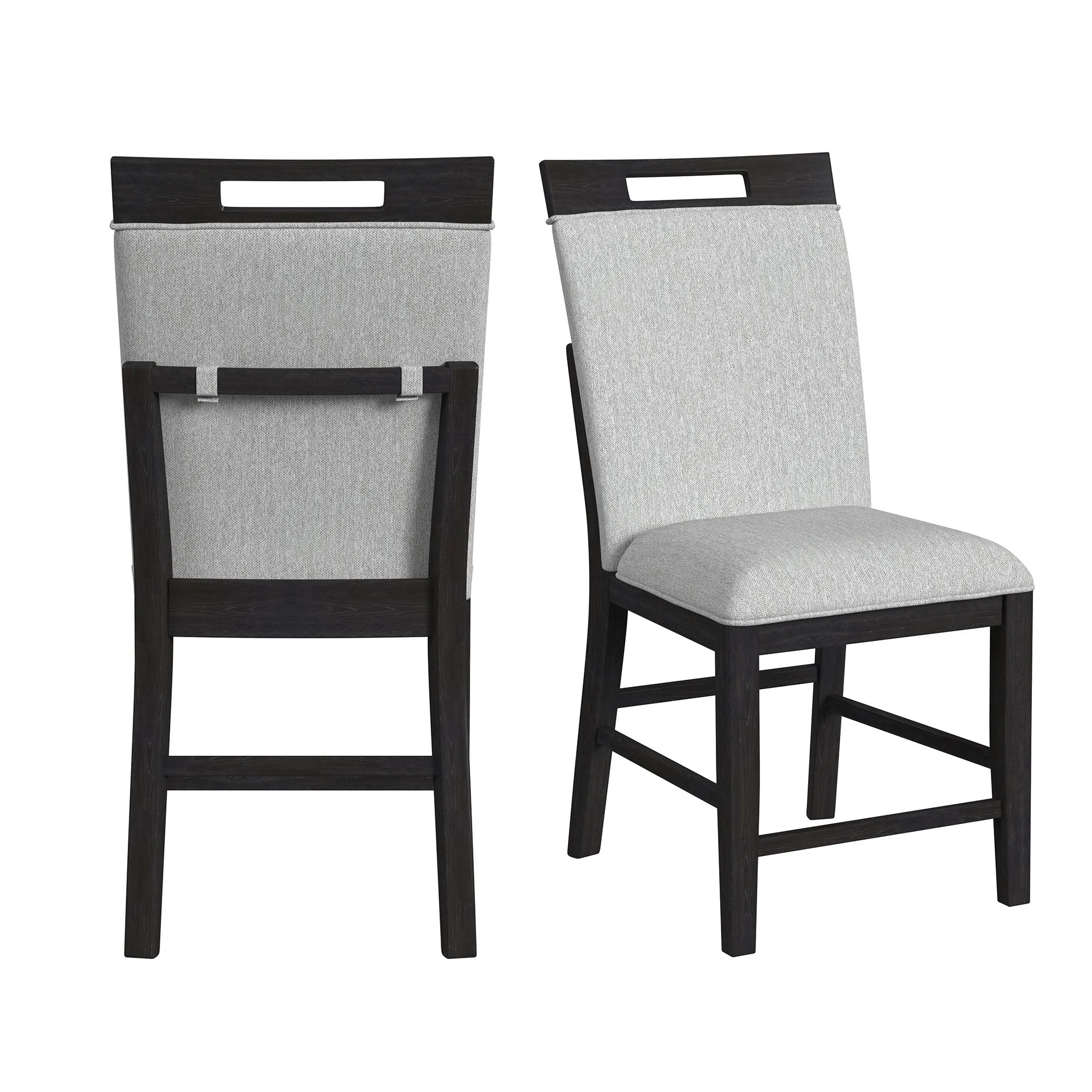 Transcend – Counter Side Chair (Set of 2) – Charcoal