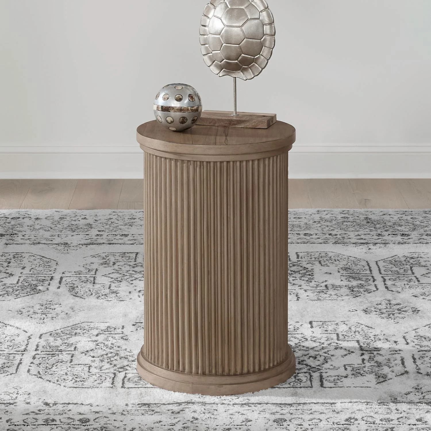 Haven Hills – Round Chairside Table – Camel Beige