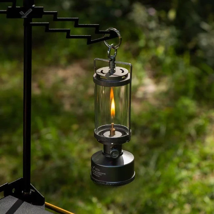 Old World Glass Flame Camping Lantern - Image 2
