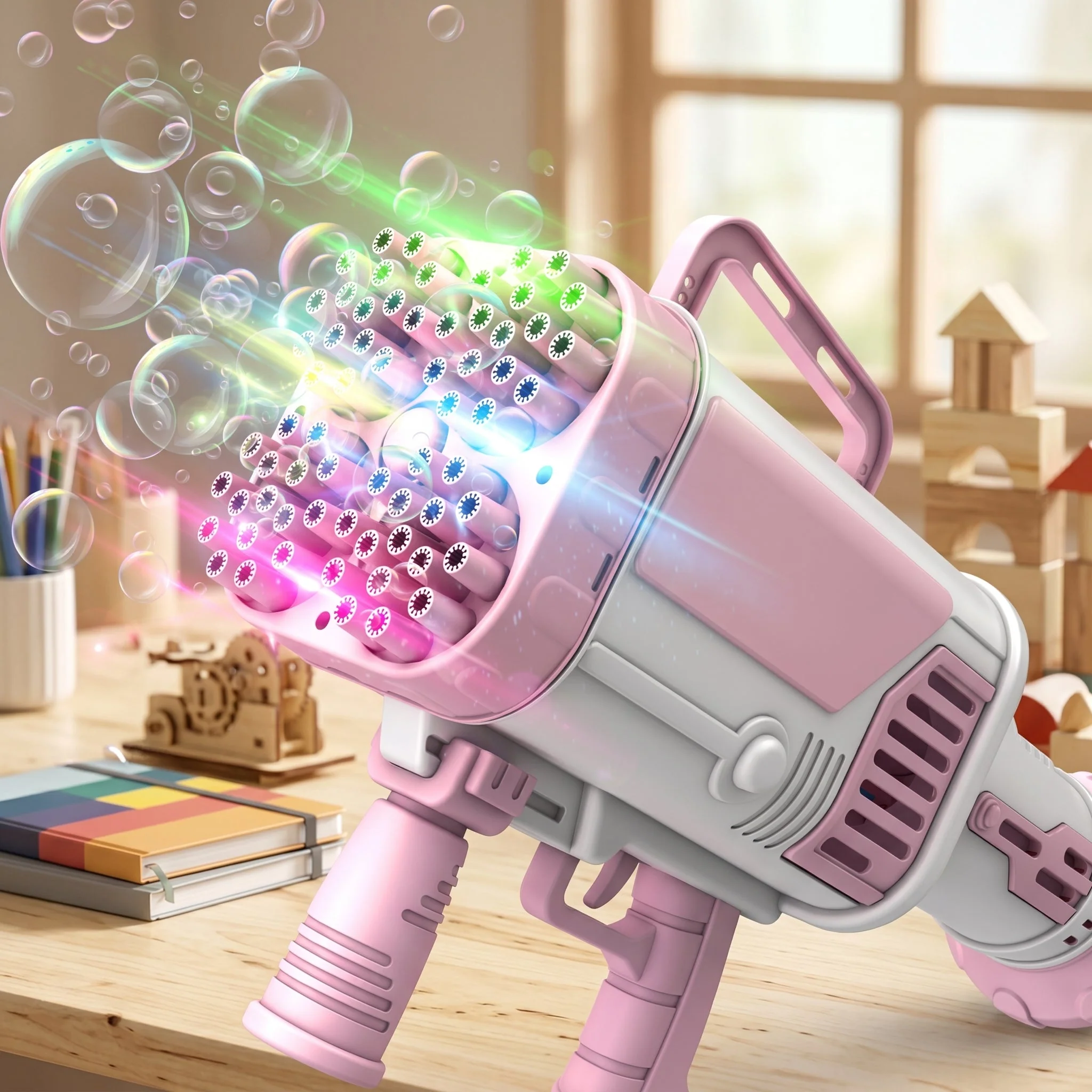 Automatic Flashing Rocket Launcher Bubble Gun - Image 2