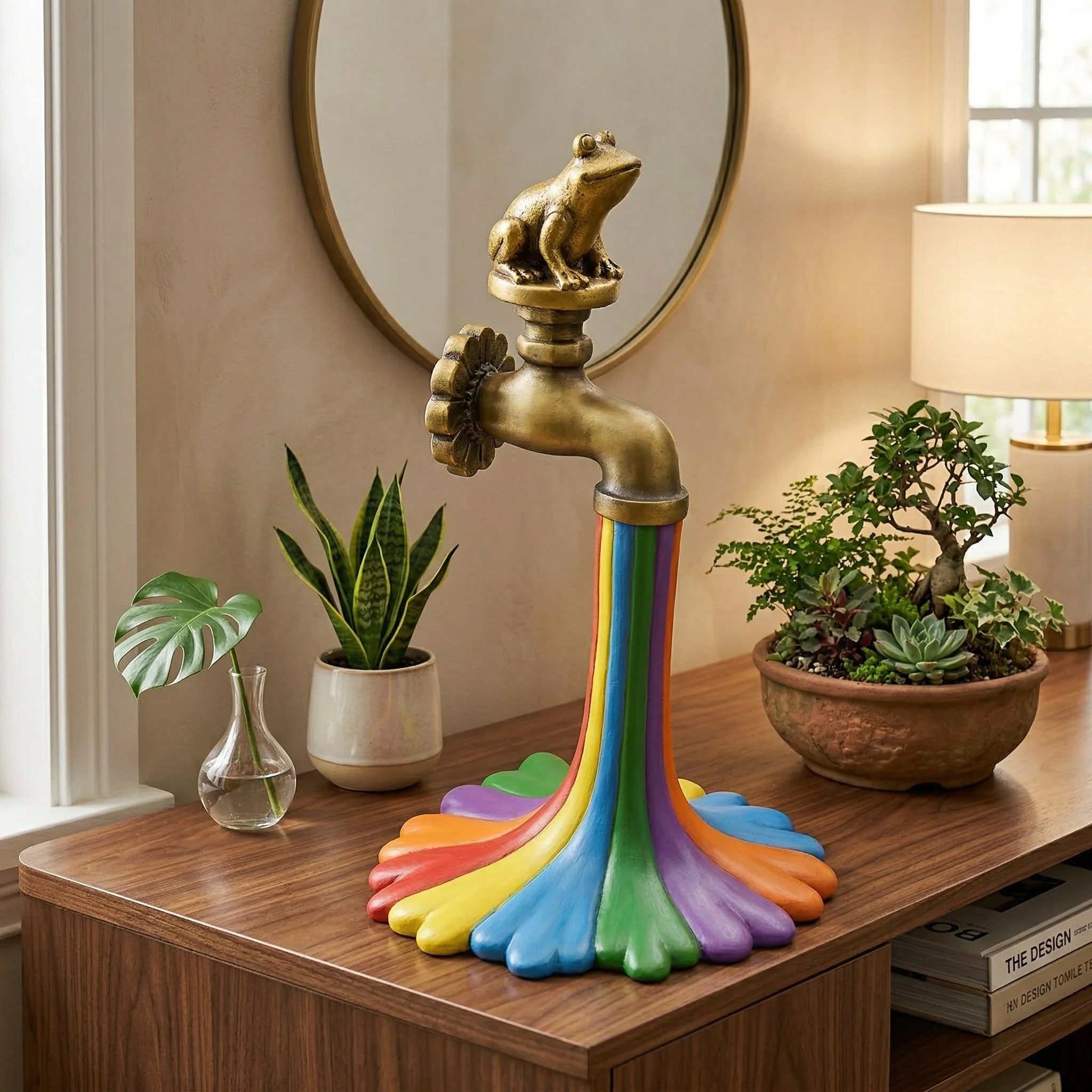 Rainbow Waterfall Faucet Garden Statue
